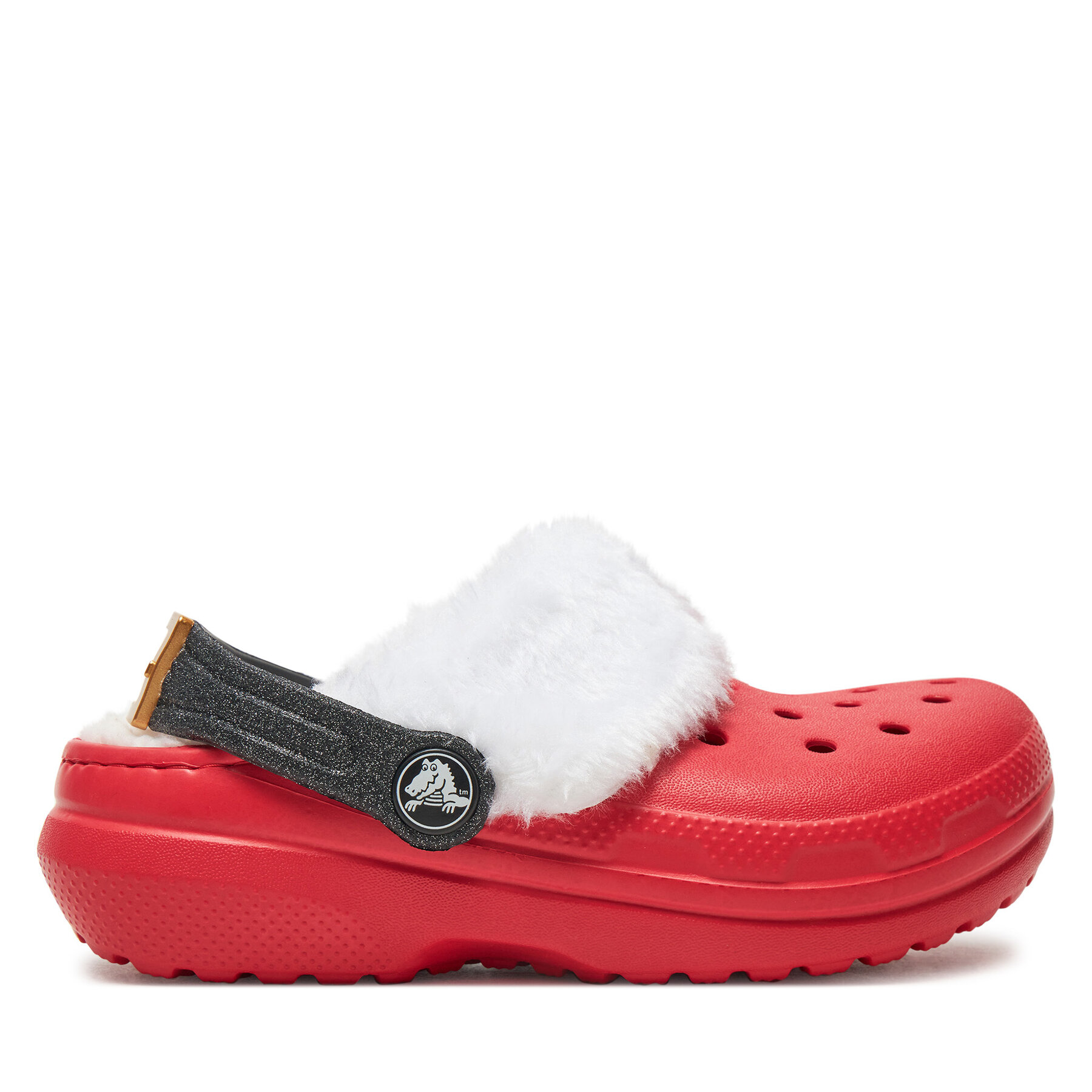 Mules / sandales de bain Crocs Classic Lined Santa Clog K 210931 Rouge