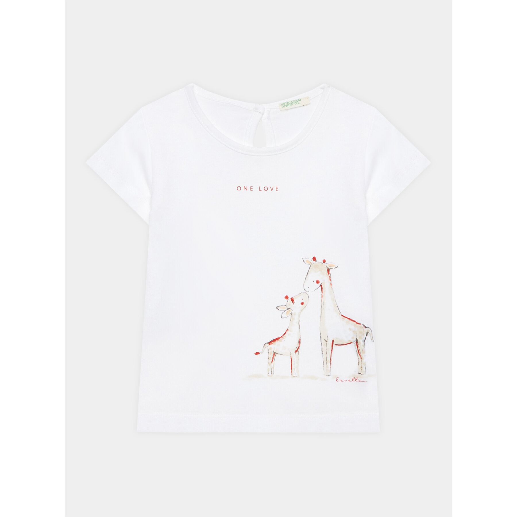 United Colors Of Benetton T-Shirt 3I1XA102U Λευκό Regular Fit