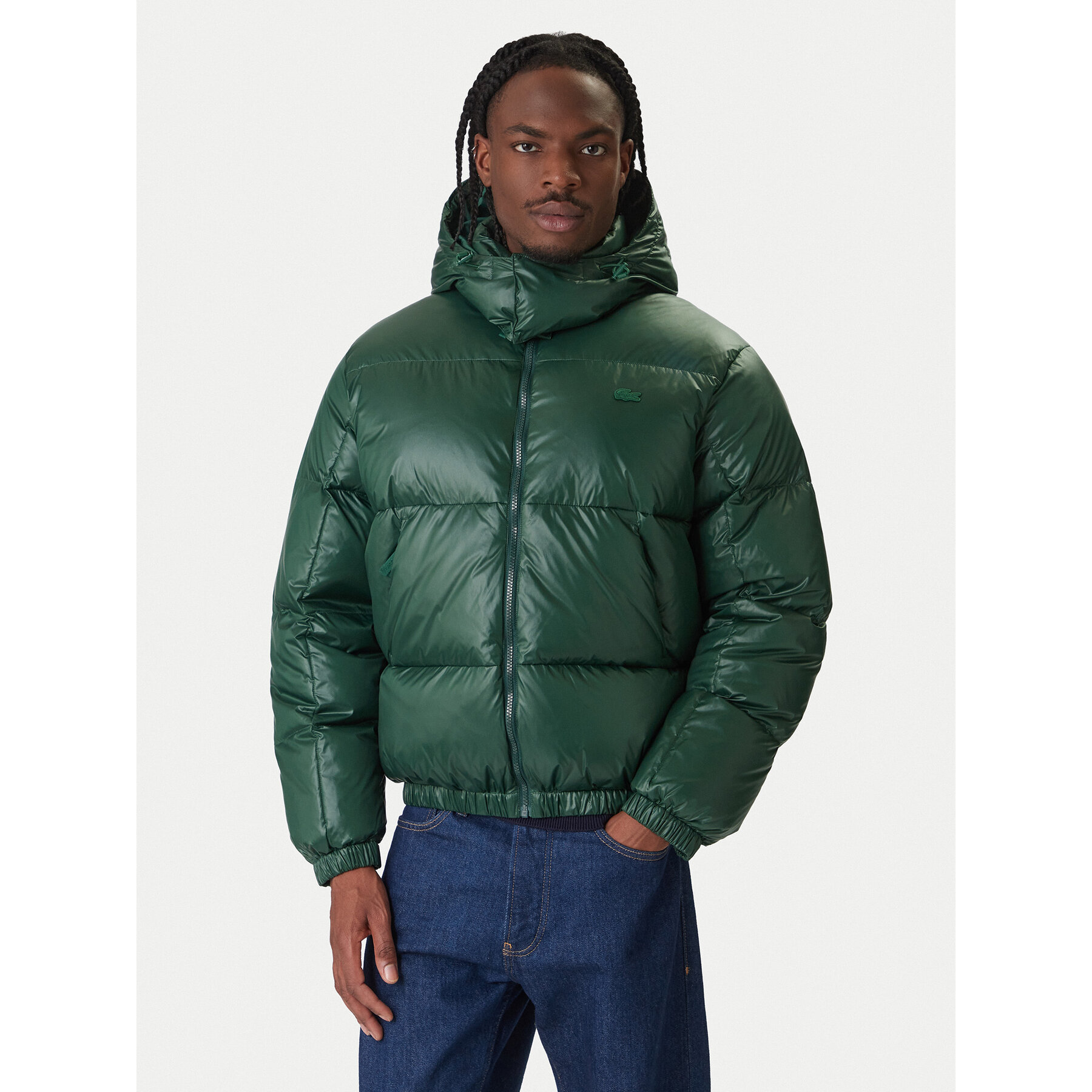 Lacoste Daunenjacke BH5096 Grün Regular Fit