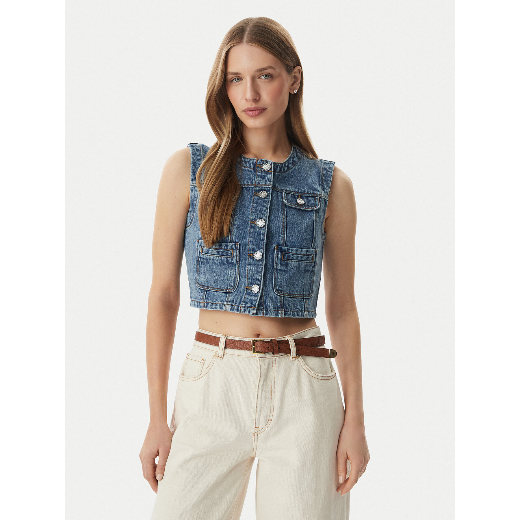 Morgan Weste 261-VCHARMY Blau Regular Fit
