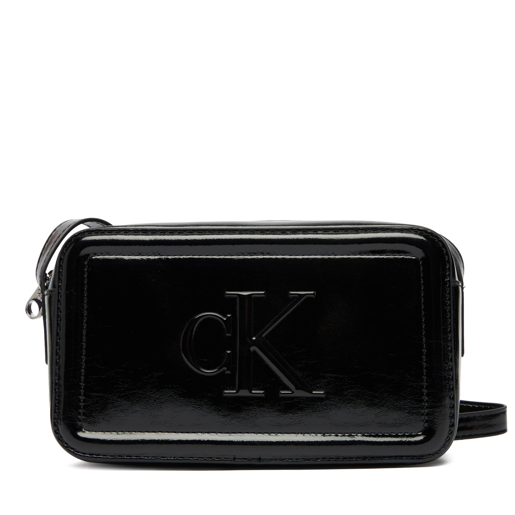 Дамска чанта Calvin Klein Bold Ck Metallic Camera Bag LV04F3331G Черен