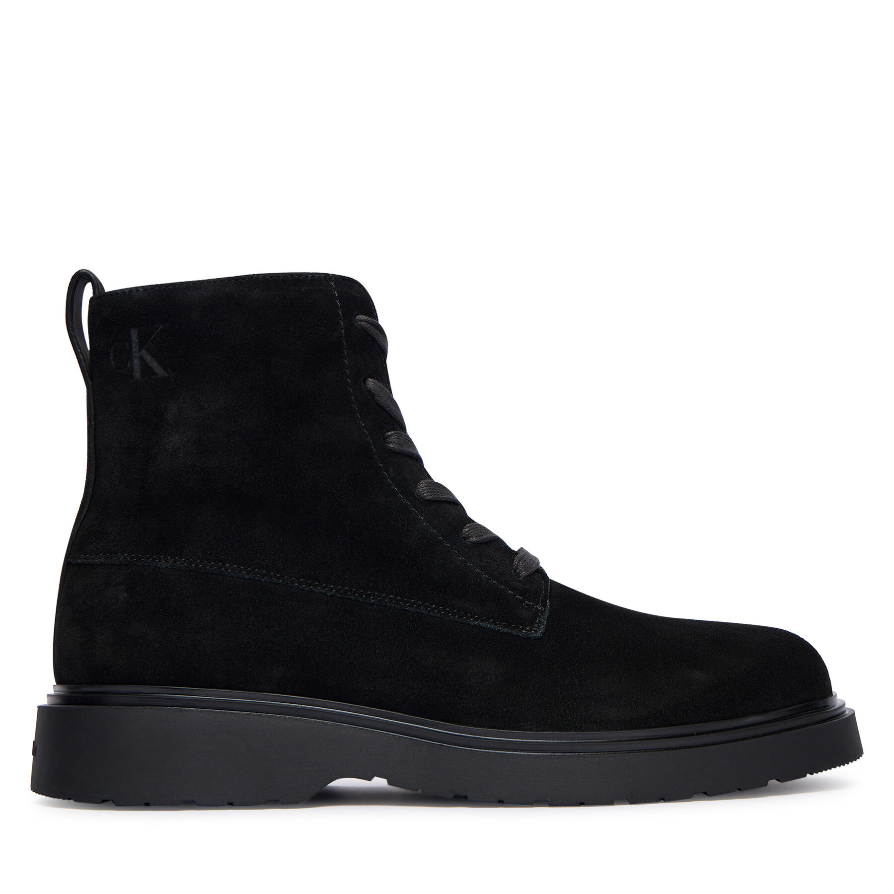 Bakancs Calvin Klein Combat Ess Lace Up Zip Boot Su YM0YM01371 Fekete