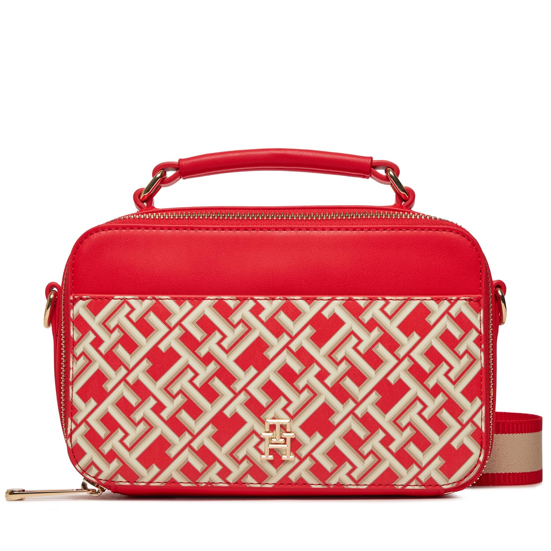 Damska Torebka Tommy Hilfiger Czerwony Iconic Tommy Camera Bag Mono AW0AW16083