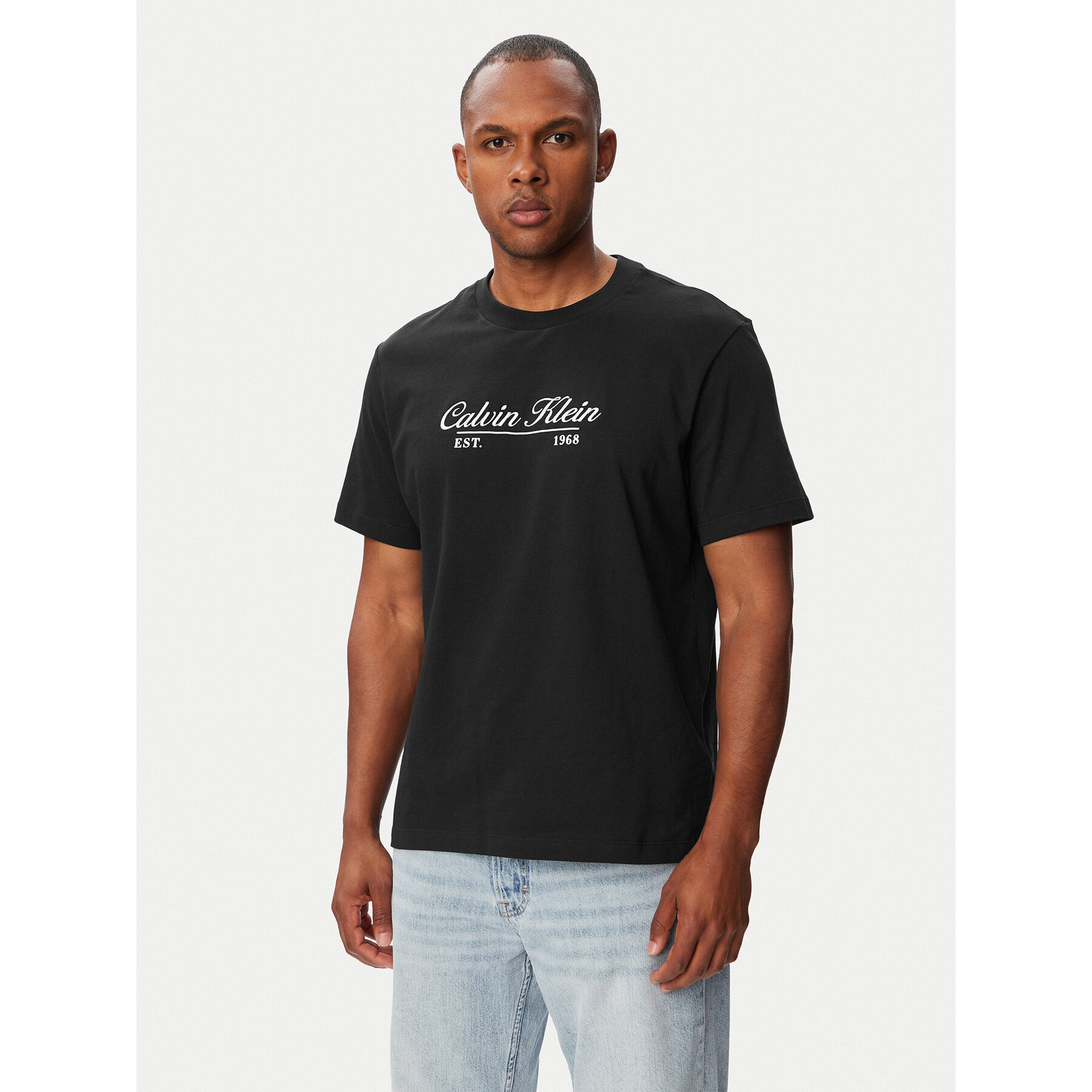 Calvin Klein Jeans T-Shirt LV04RG822G Schwarz Regular Fit