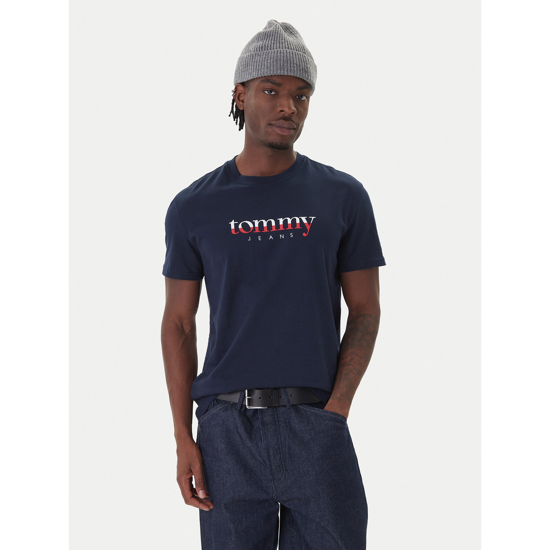 Tommy Jeans T-Shirt DM0DM21978 Dunkelblau Regular Fit