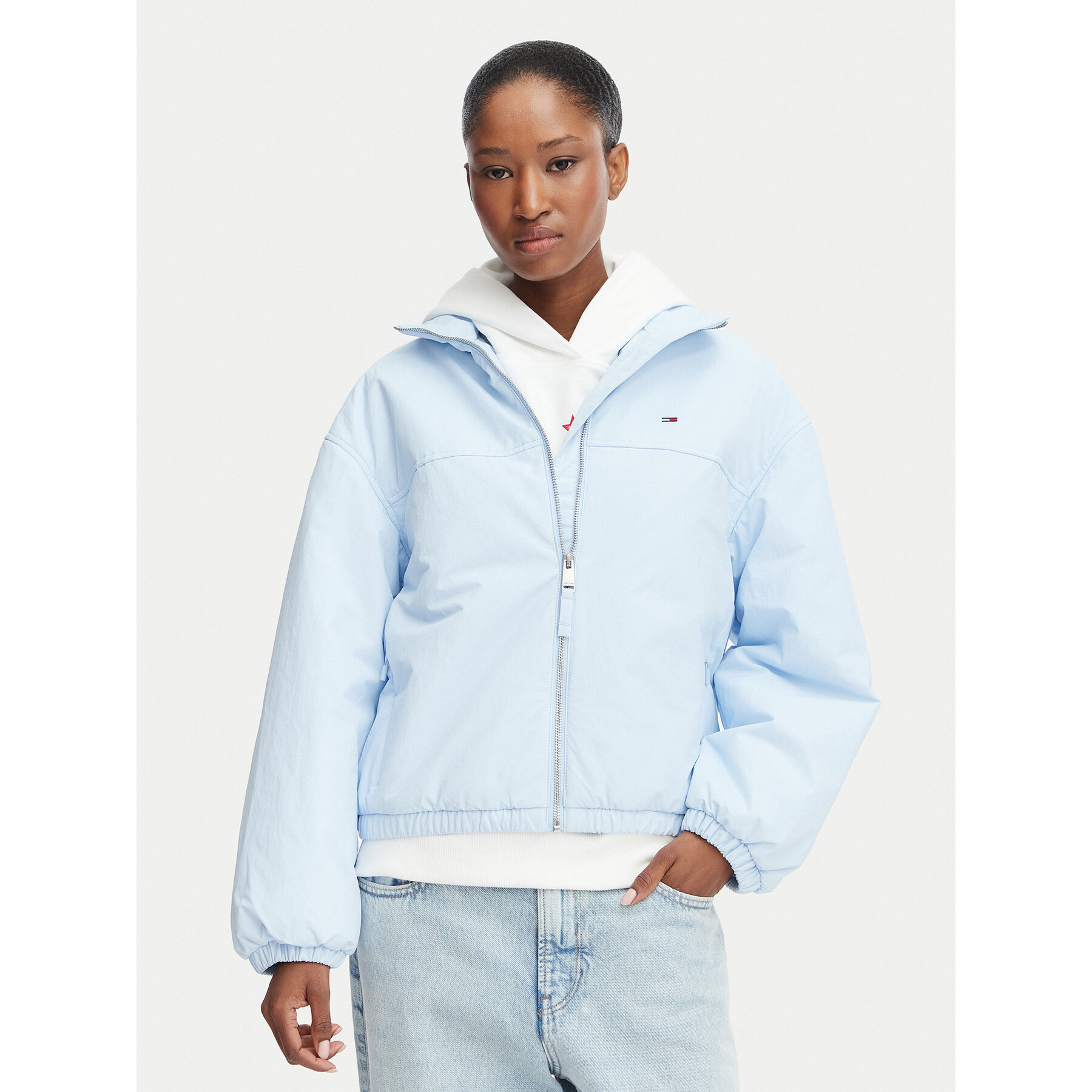 Tommy Jeans Übergangsjacke DW0DW22908 Hellblau Regular Fit