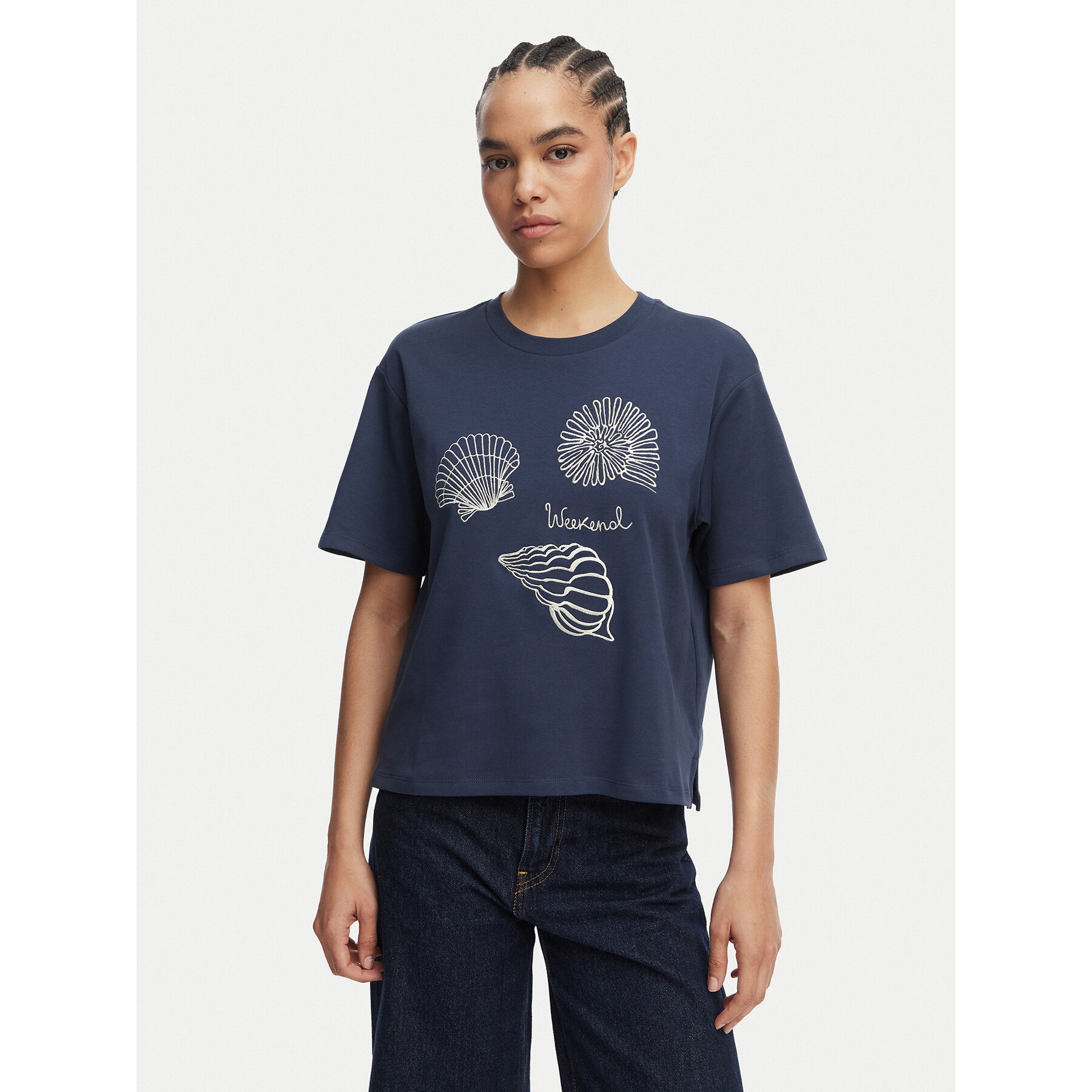 Weekend Max Mara T-Shirt Sabato 2615941112 Dunkelblau Regular Fit