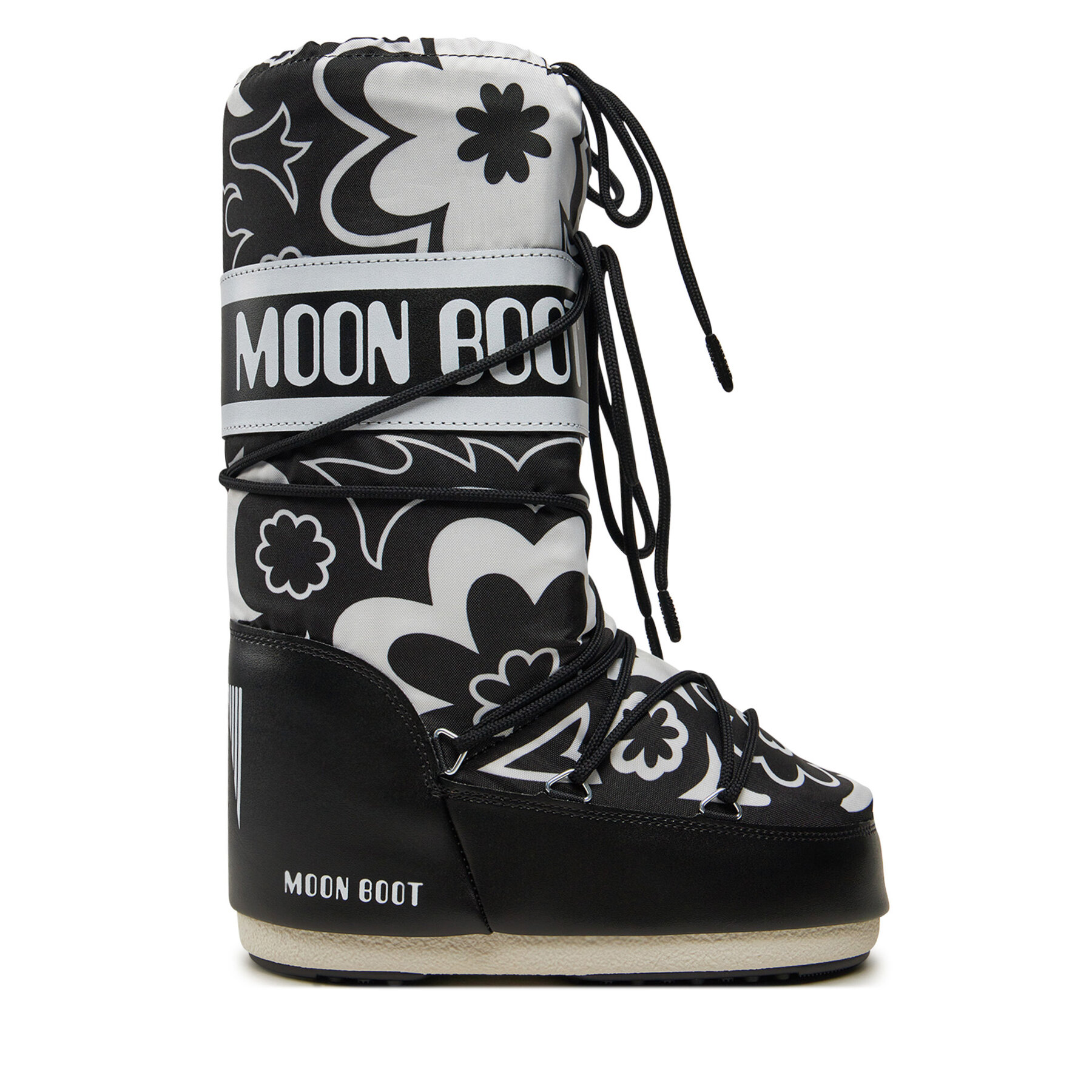 Damskie Śniegowce Moon Boot, Rozmiar 39-41 Czarny Mb Icon Flower 80D1402940