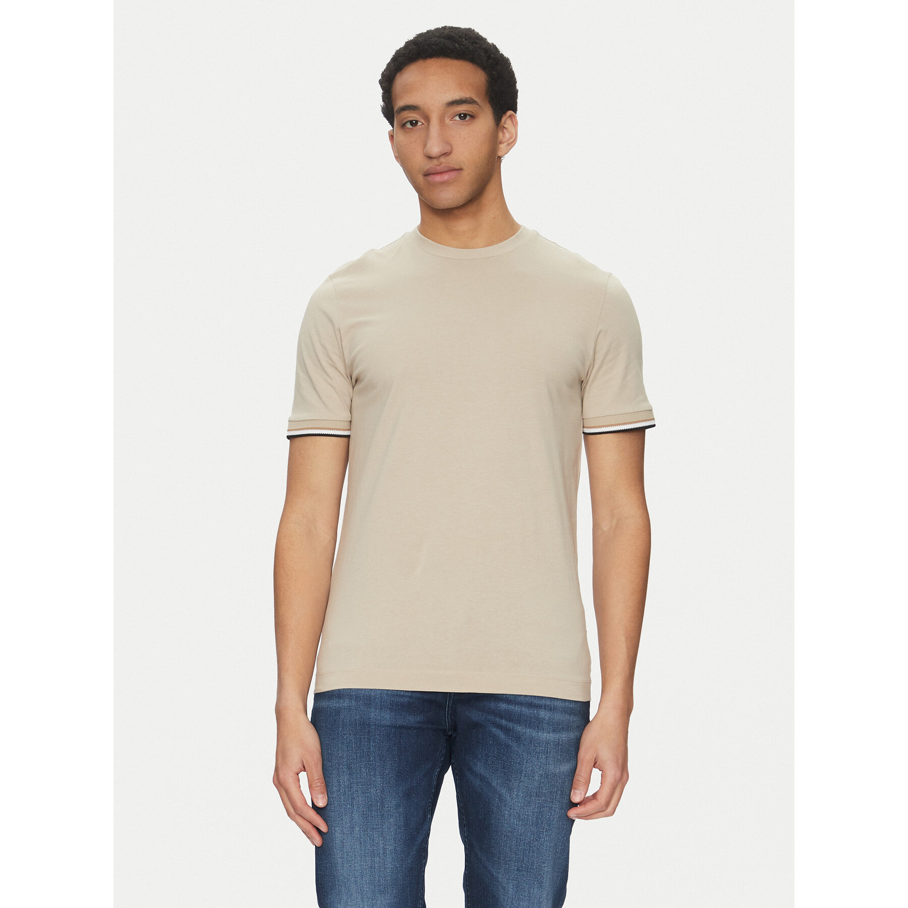 BOSS T-shirt Thompson 04 50501097 Beige Regular Fit