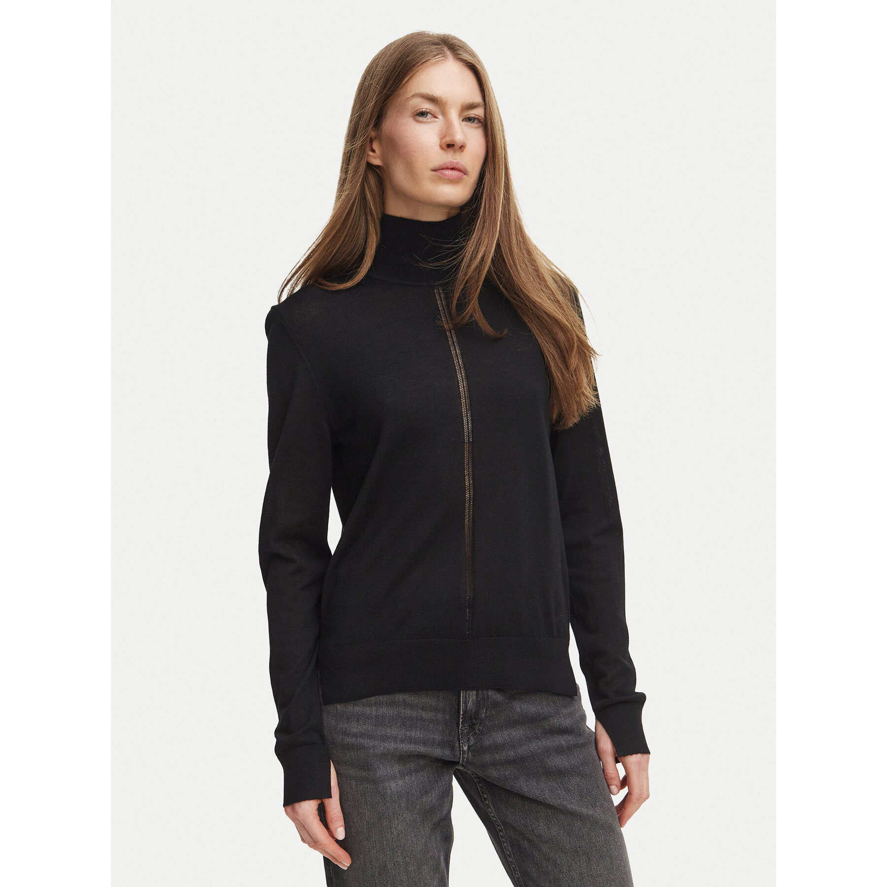 BOSS Rollkragenpullover C_Faghettini_1 50569874 Schwarz Regular Fit