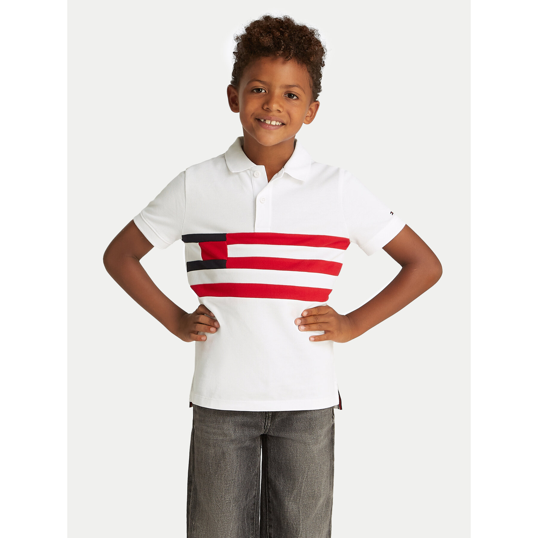 Tommy Hilfiger Polo KB0KB09528 D Λευκό Regular Fit