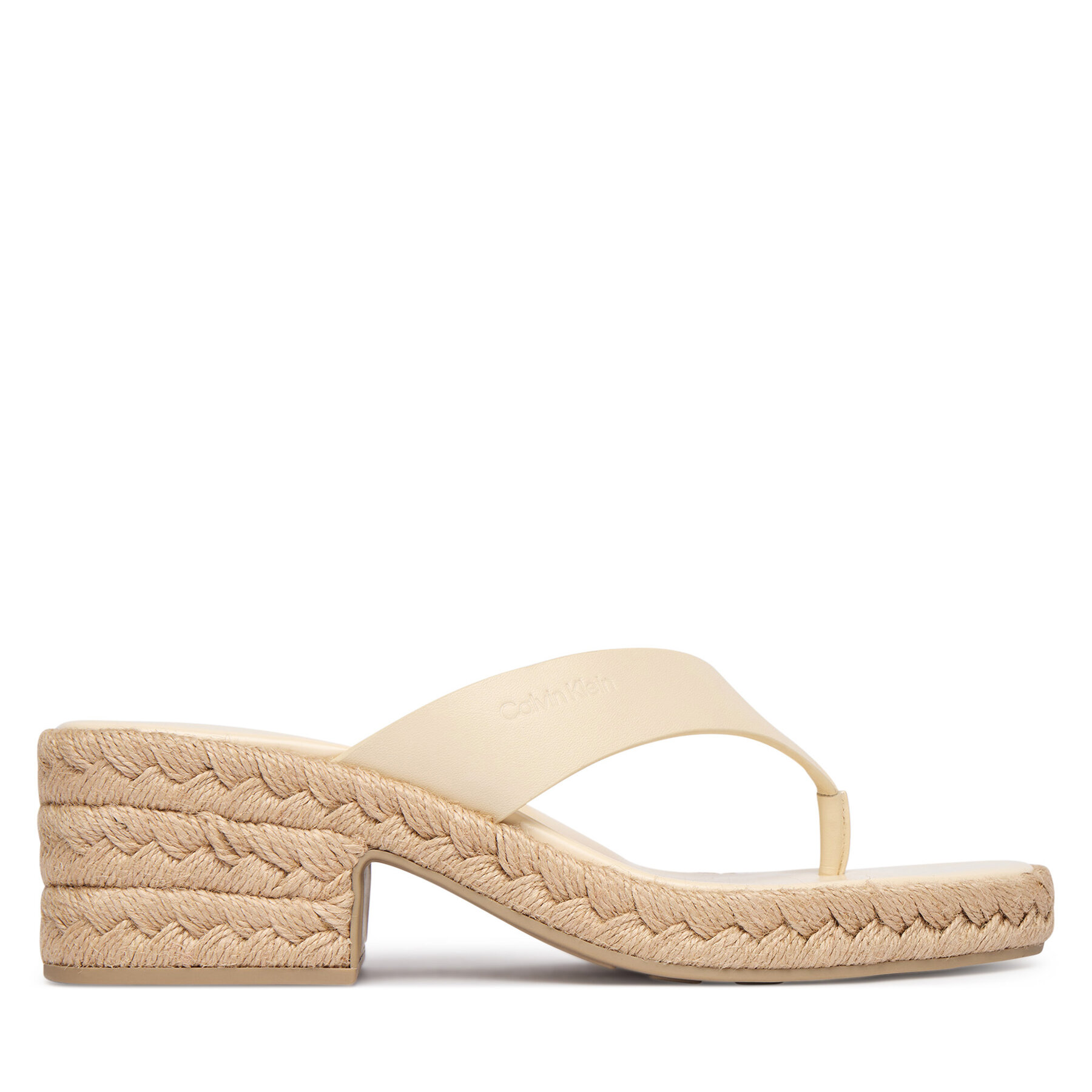 Flip flop Calvin Klein Block Heel Espa 50 Thong Lth HW0HW02902 Bej