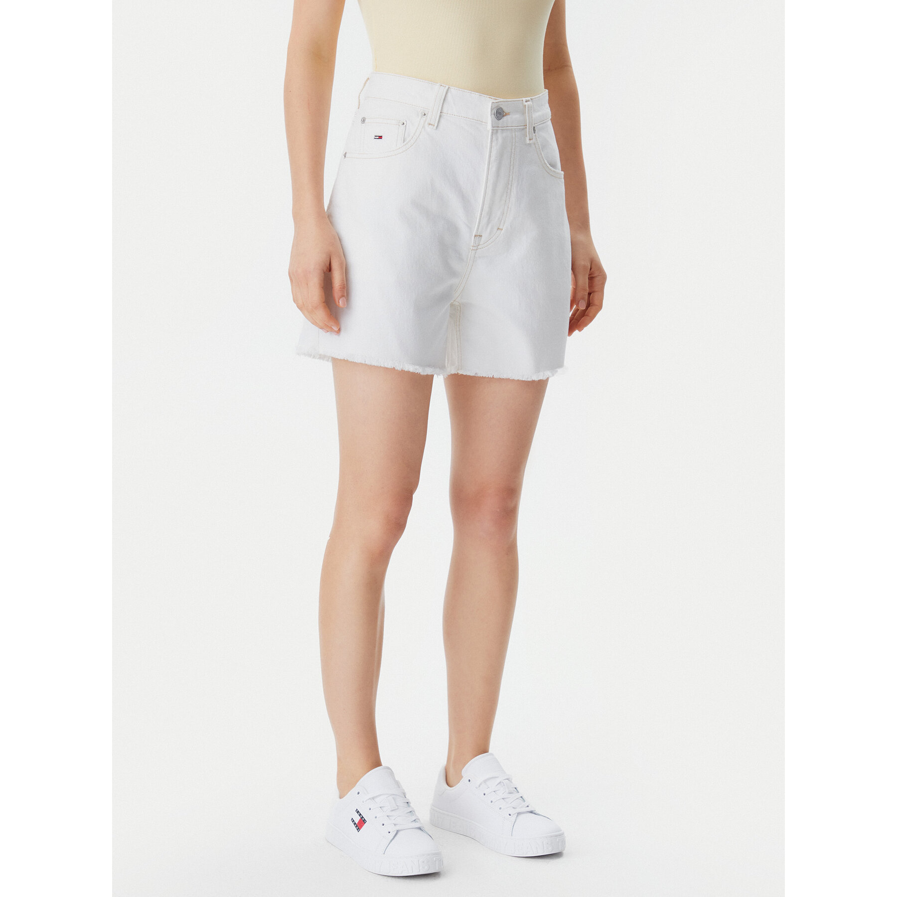 Tommy Jeans Jeansshorts DW0DW20093 Écru Mom Fit
