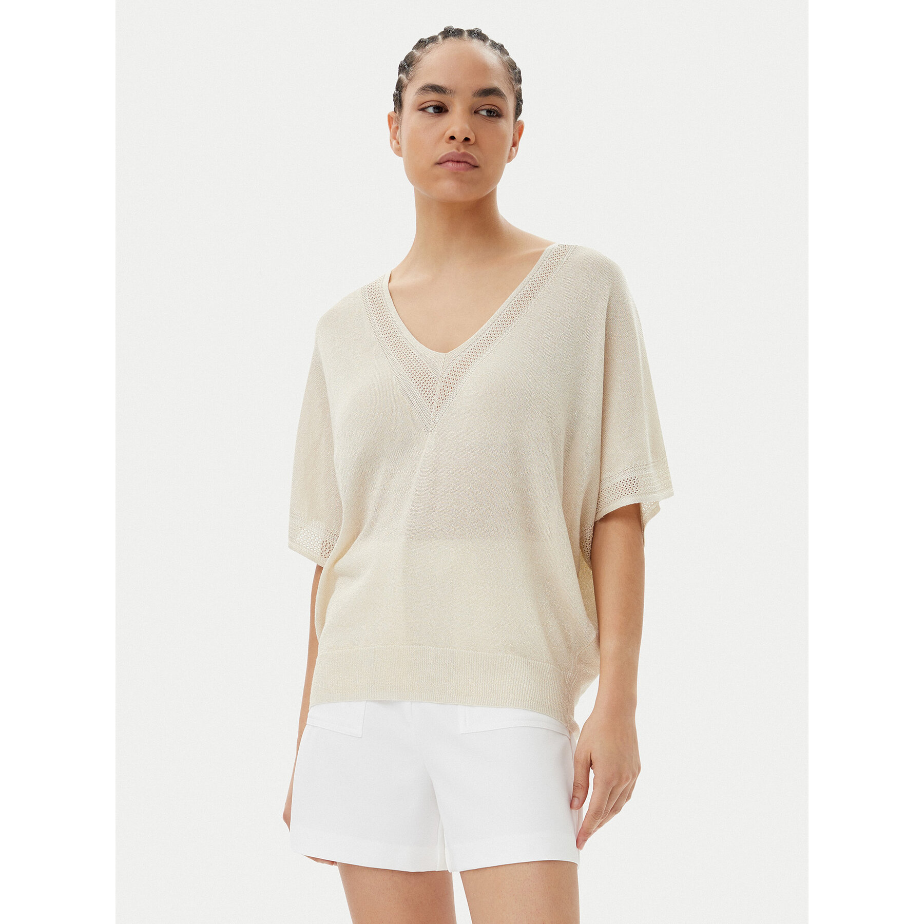 Morgan Bluse 241-MCHRIS Beige Relaxed Fit