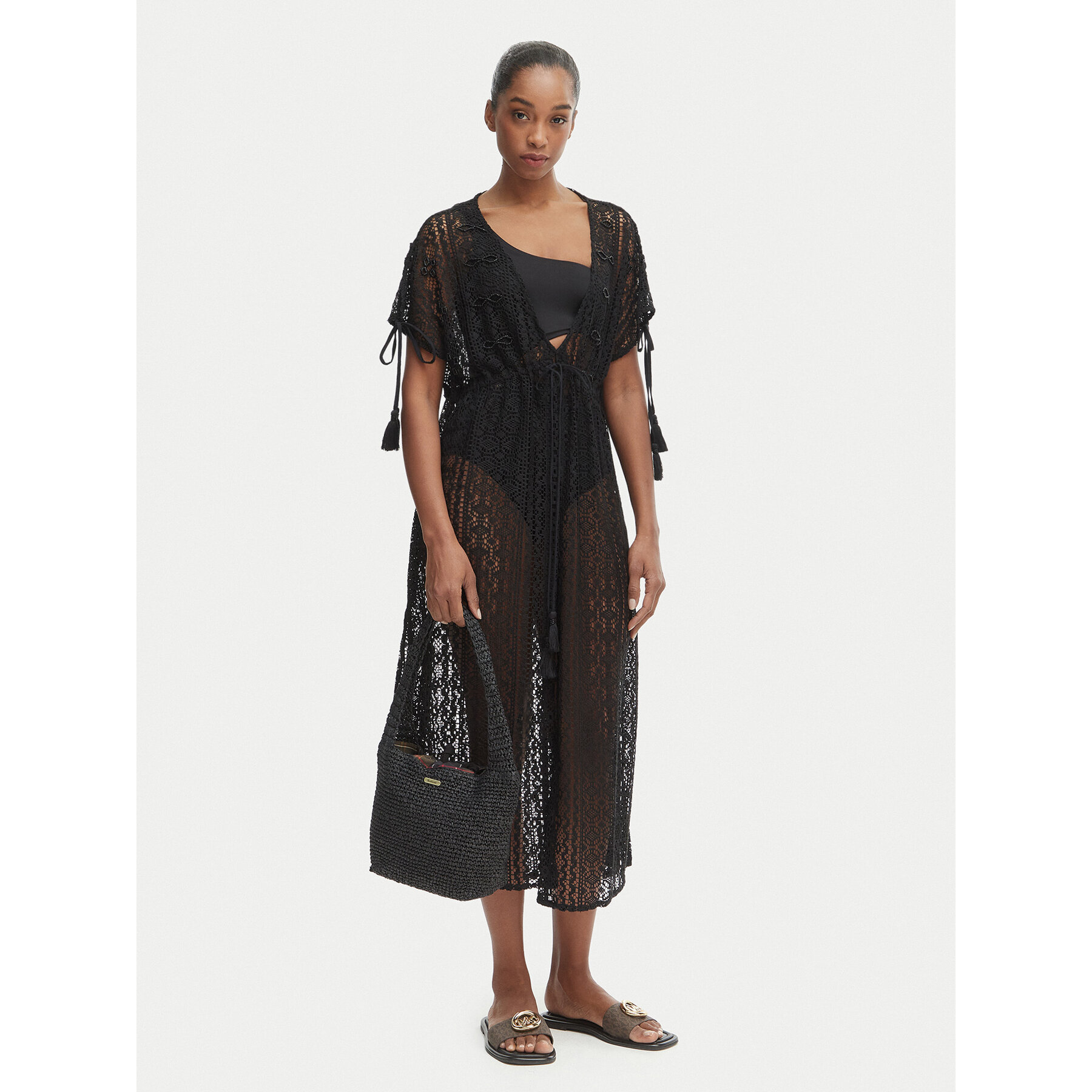 Iconique Strandkleid Temptation IC26-119 Schwarz Regular Fit