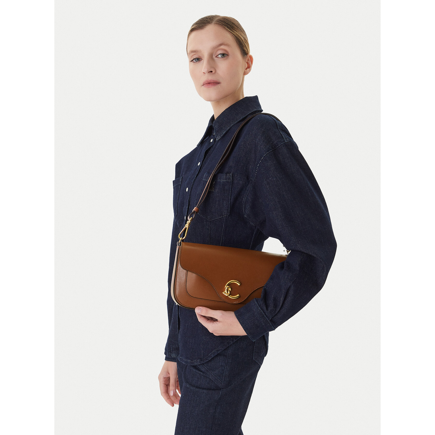 Geantă Coccinelle Coccinelle C-Me Calf E1 SSK 12 03 01 Maro