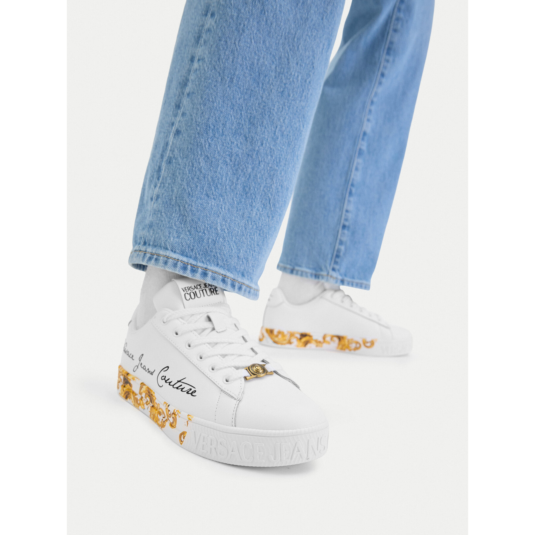 Tenisice Versace Jeans Couture 80VA3SKL ZPB79 G03 Bijela
