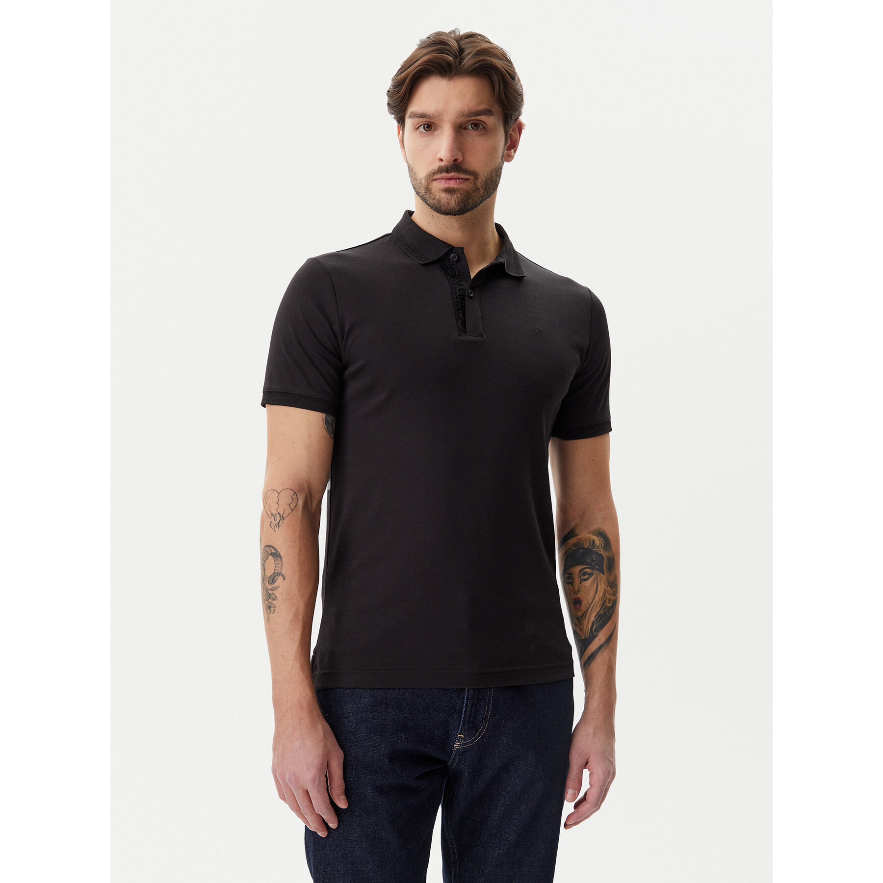 Calvin Klein Pólóing K10K114135 Fekete Regular Fit