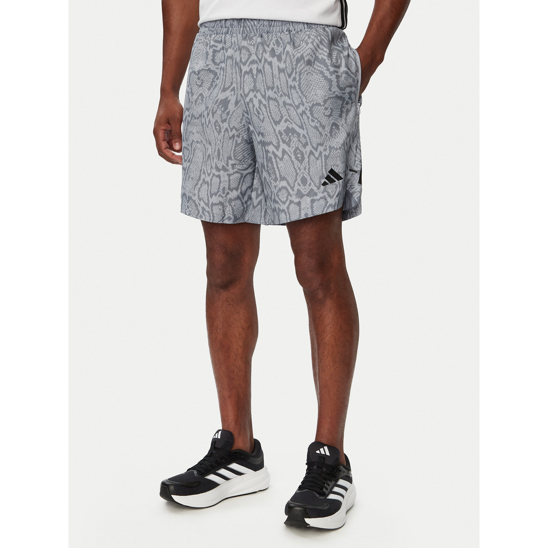 adidas Sportshorts D4T Primelift Aop KT5268 Grau Regular Fit