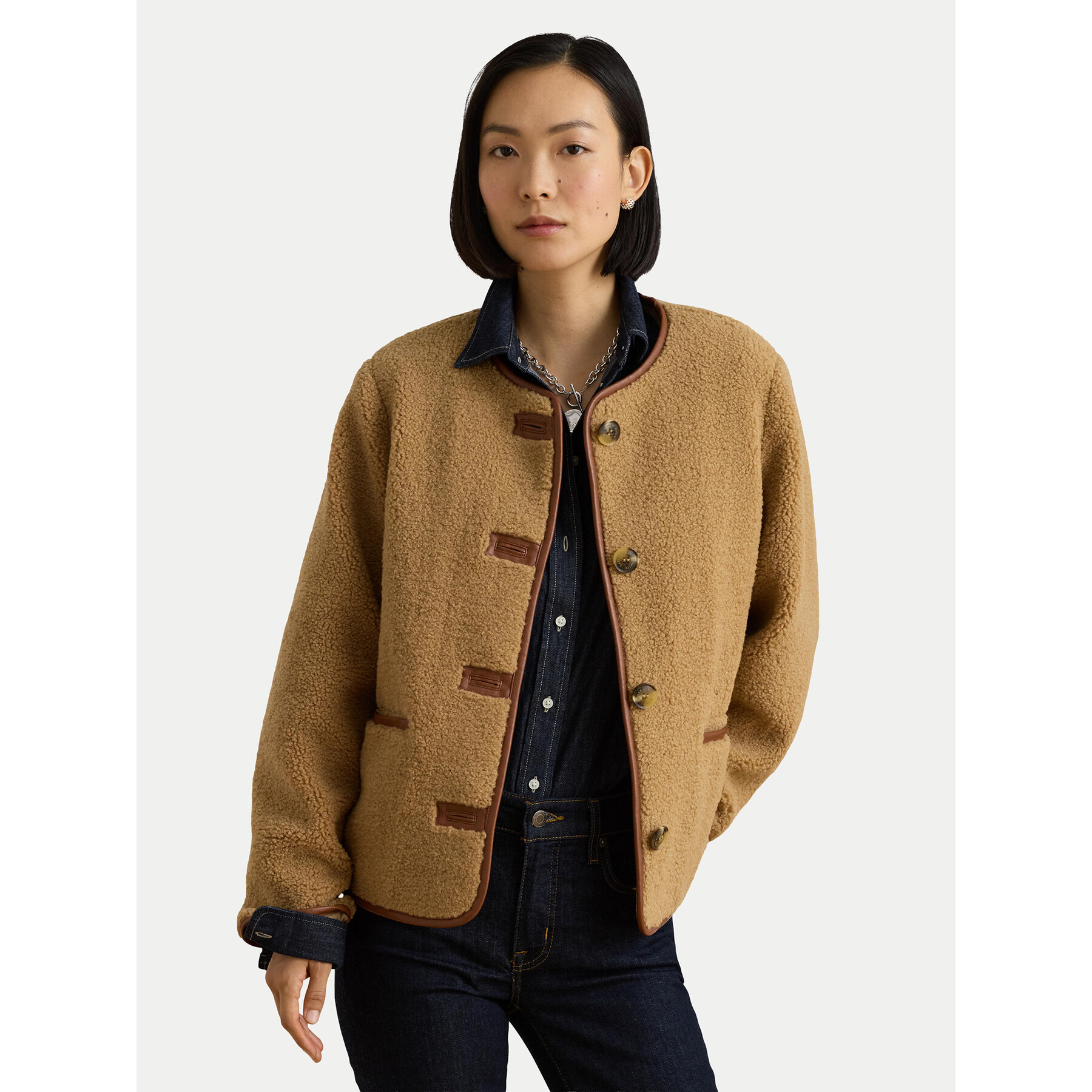 LAUREN RALPH LAUREN Übergangsjacke 297P23442004 Dunkelbeige Regular Fit