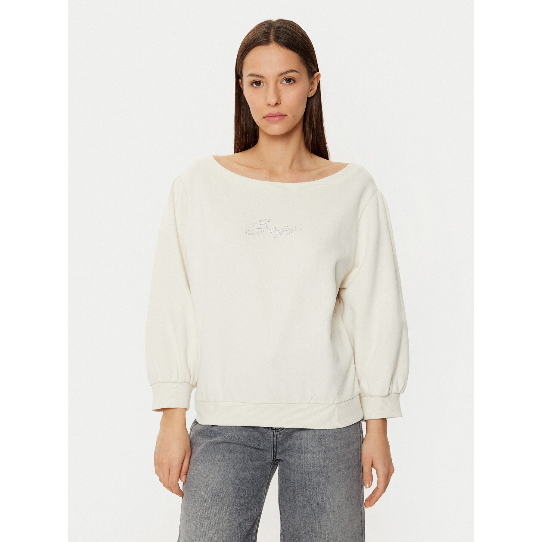 BOSS Sweatshirt 50538987 Creme Relaxed Fit