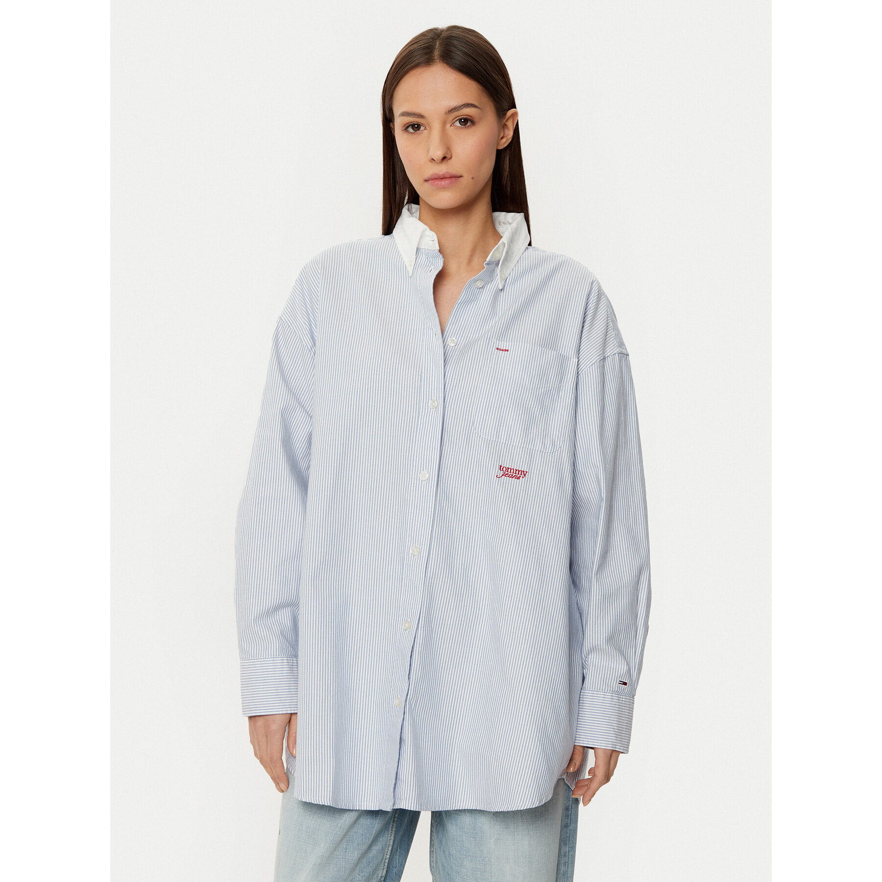 Tommy Jeans Hemd DW0DW20209 Blau Oversize