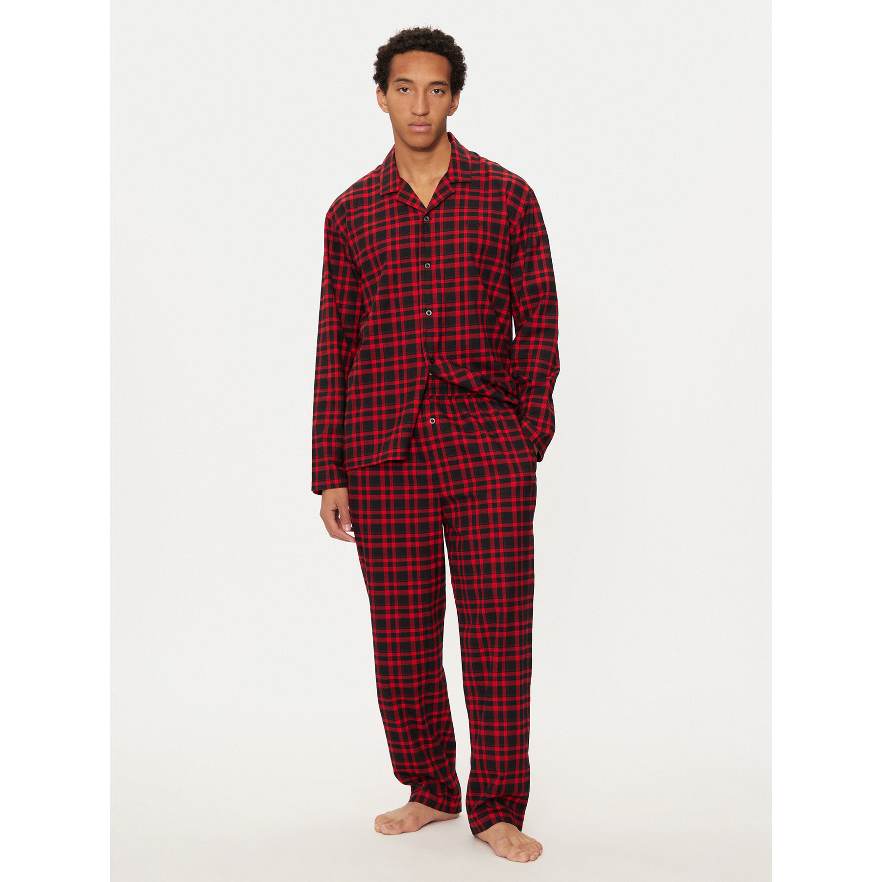 Hugo Pizsama 50534200 Piros Relaxed Fit