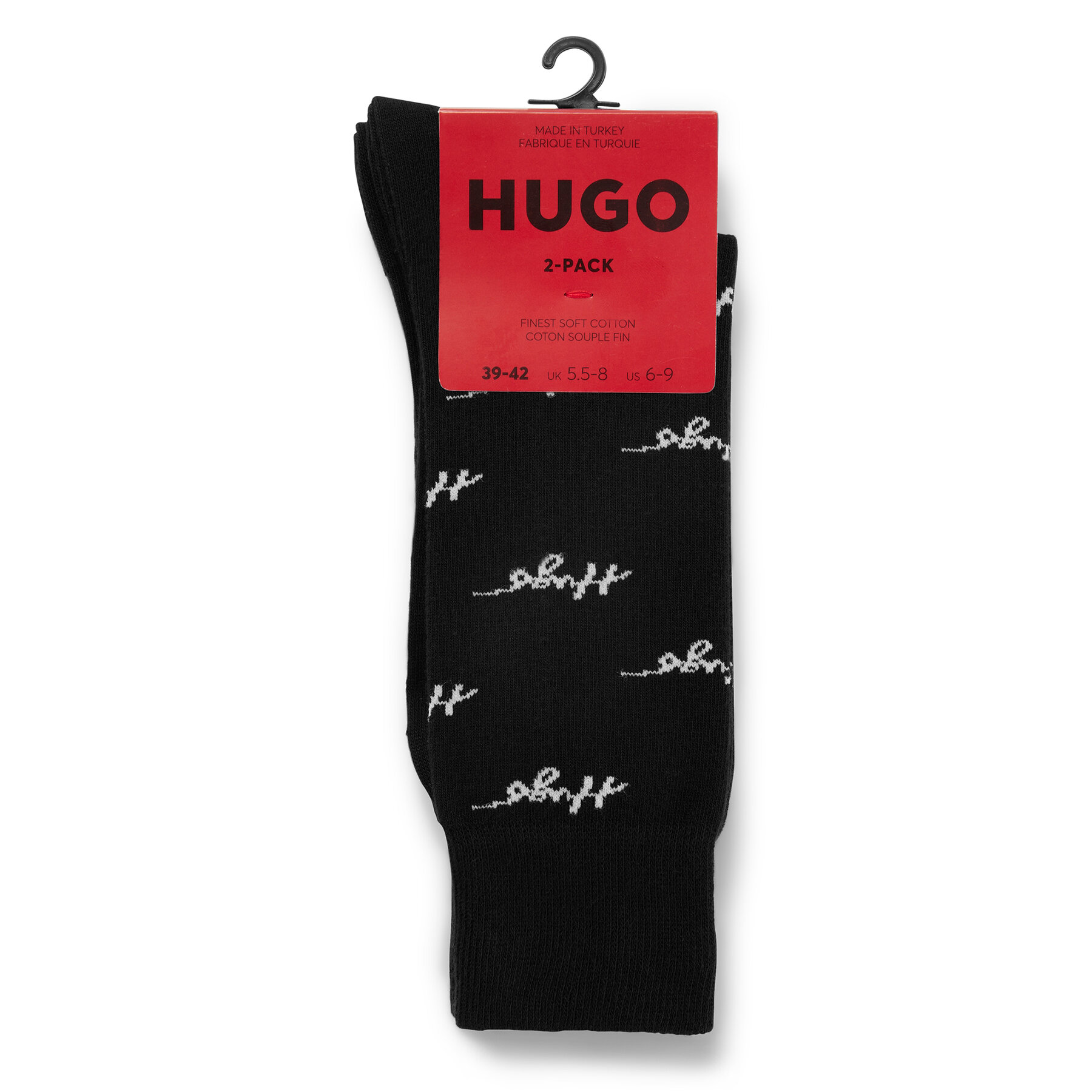 Muške visoke čarape Hugo 50491194 Black 1