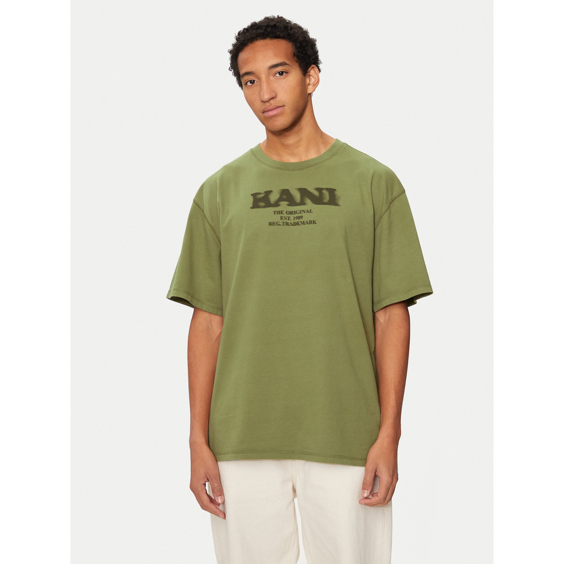 Karl Kani T-shirt Retro Sprayed 60300095 Verde Regular Fit