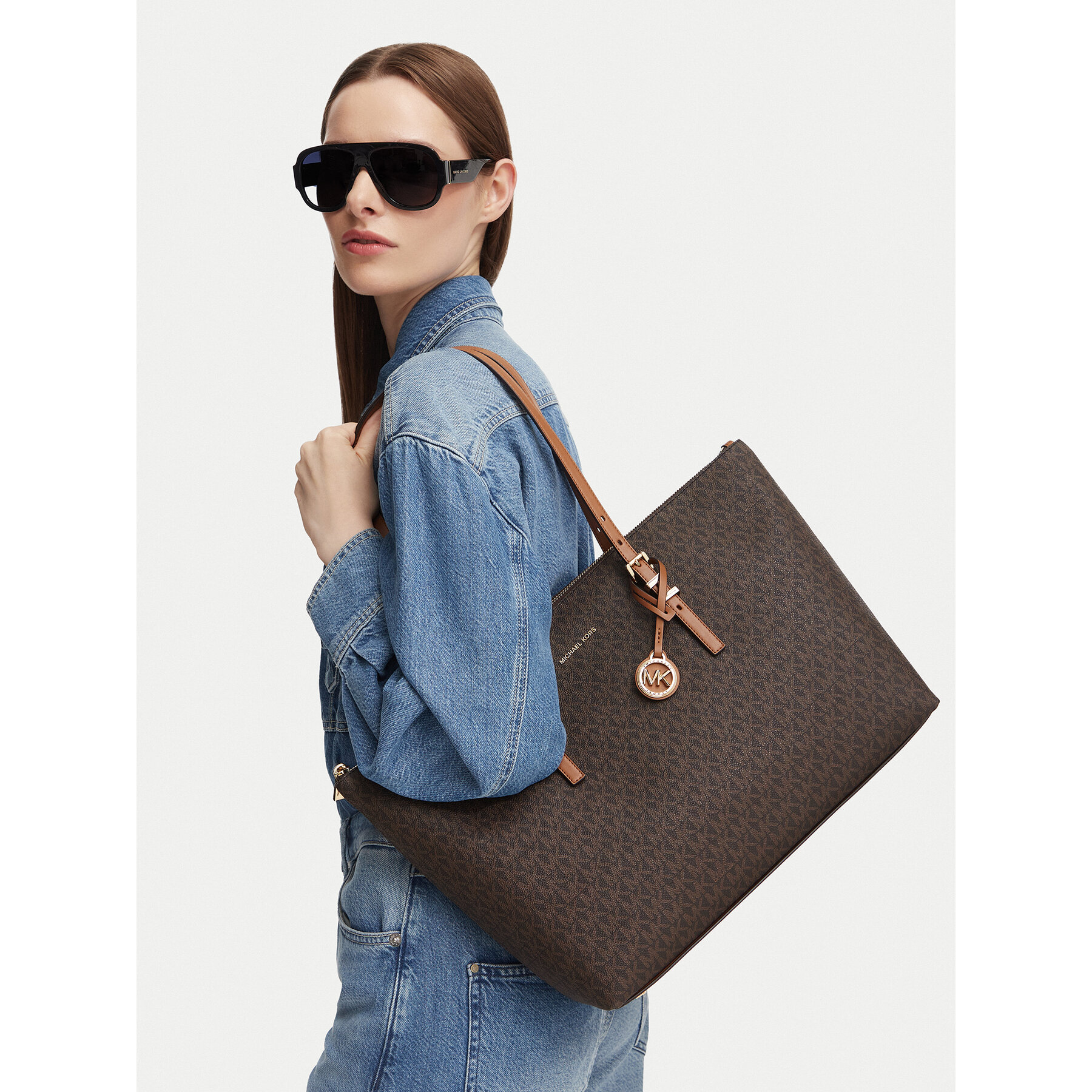 Ročna torba MICHAEL Michael Kors 30T6GQNT9B Rjava
