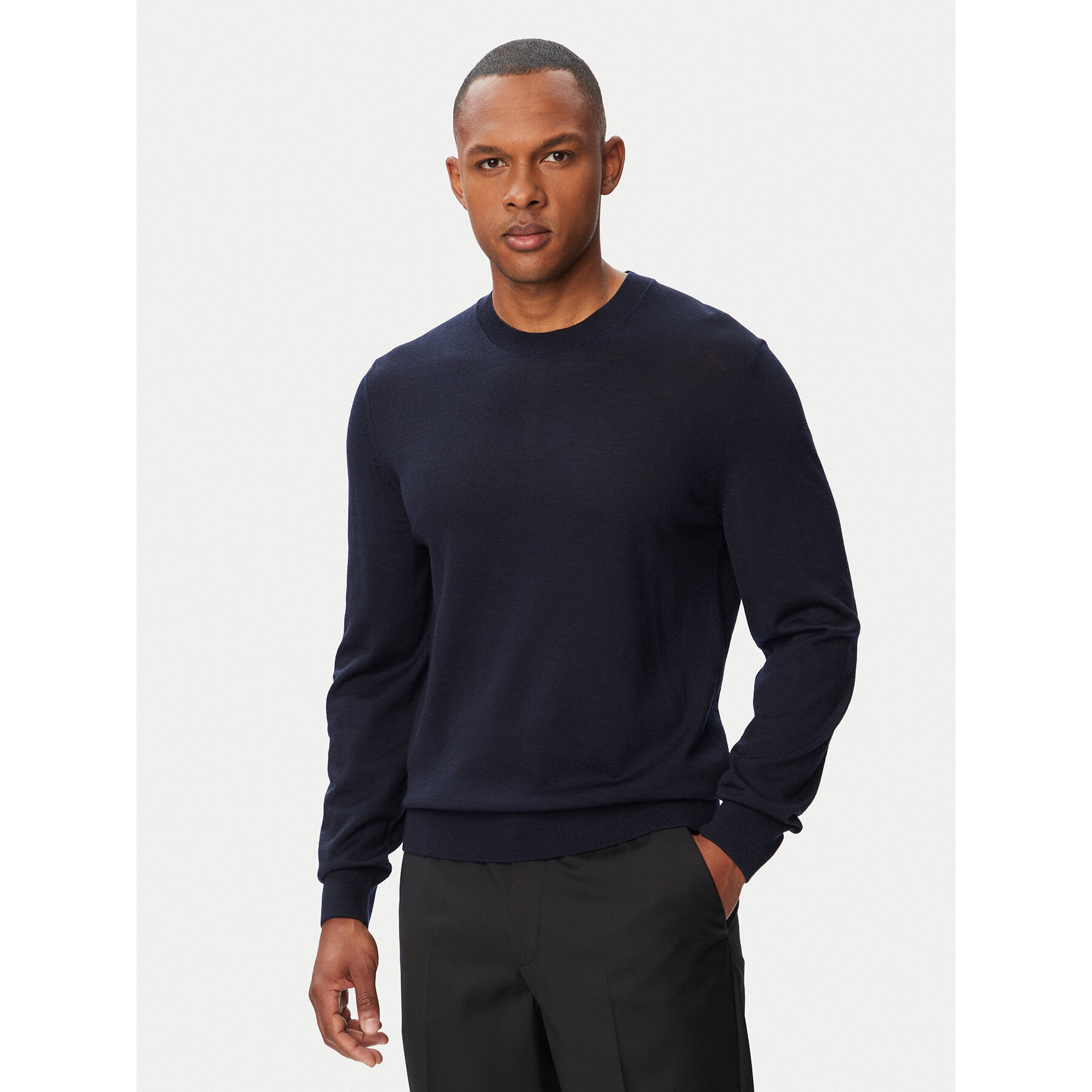 Boss Pullover H-Leno 50565469 Dunkelblau Regular Fit