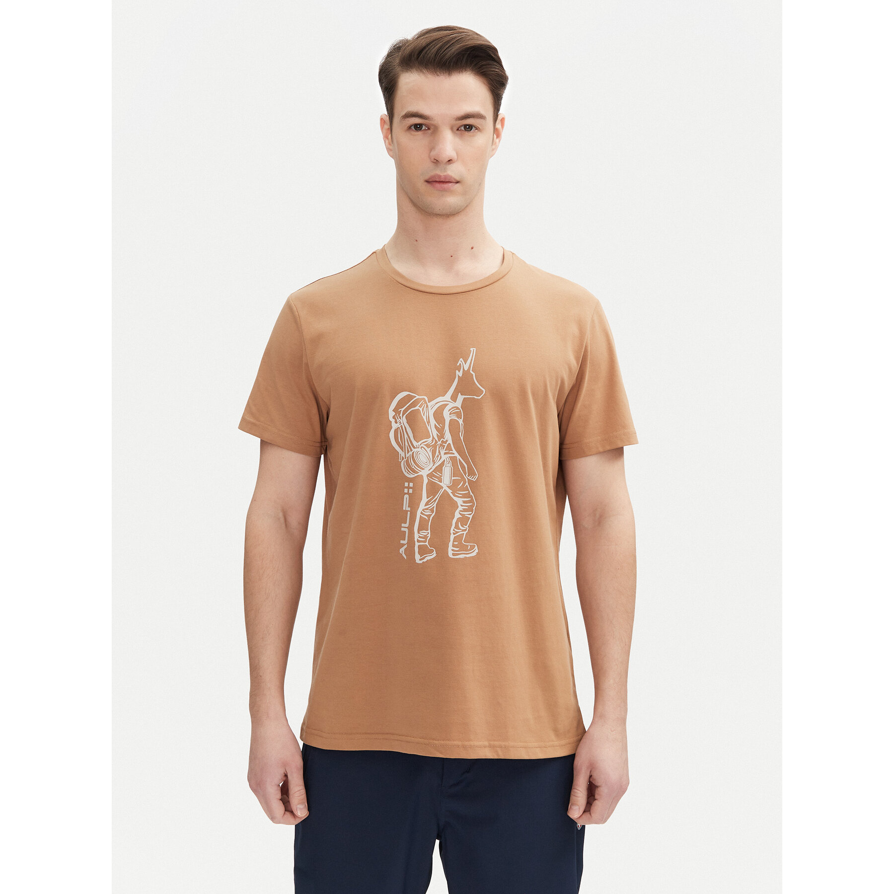 Aulp Aulp T-Shirt Ticco Πορτοκαλί Regular Fit