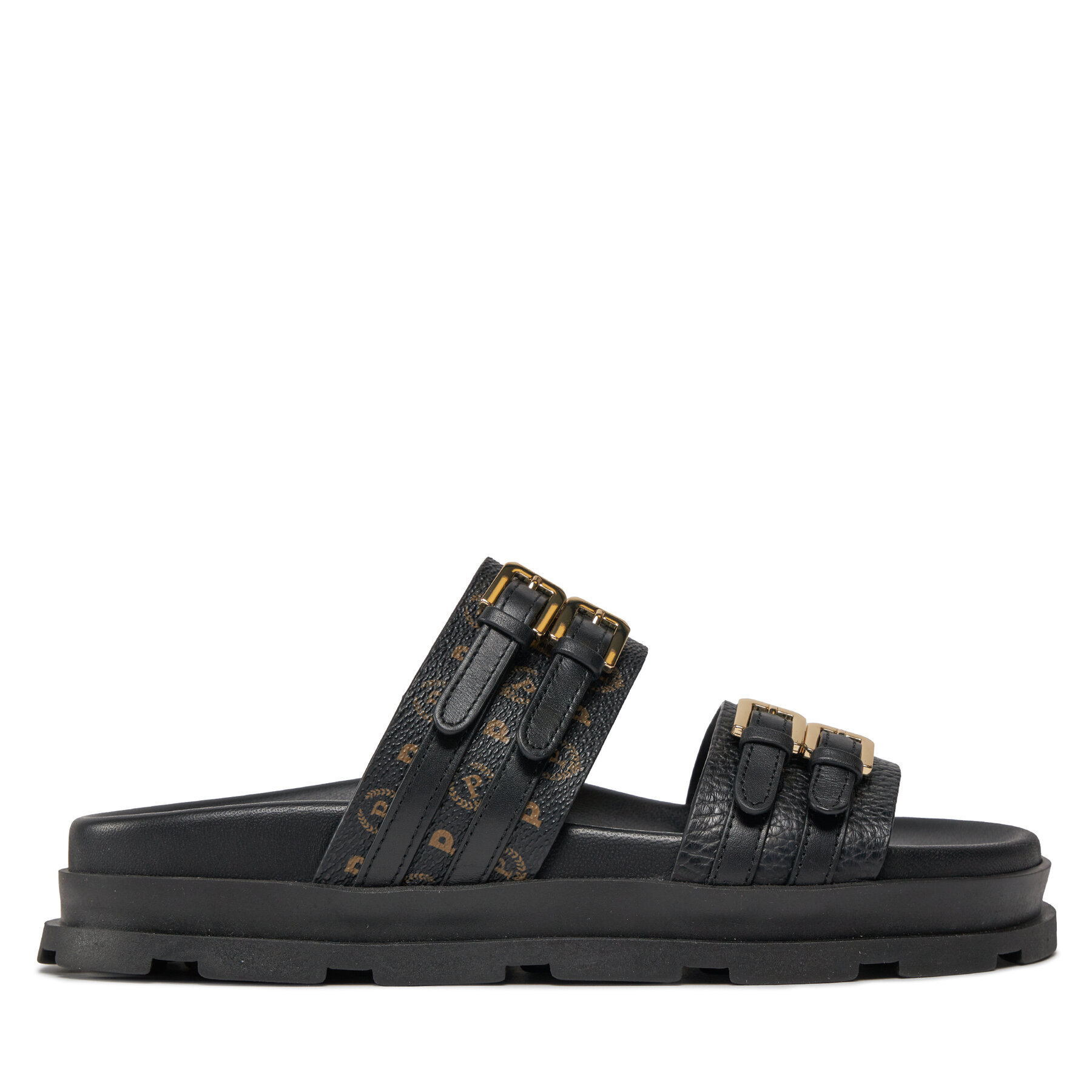 Damskie Klapki Pollini, Rozmiar 38 Czarny SA28054G1ITK100A
