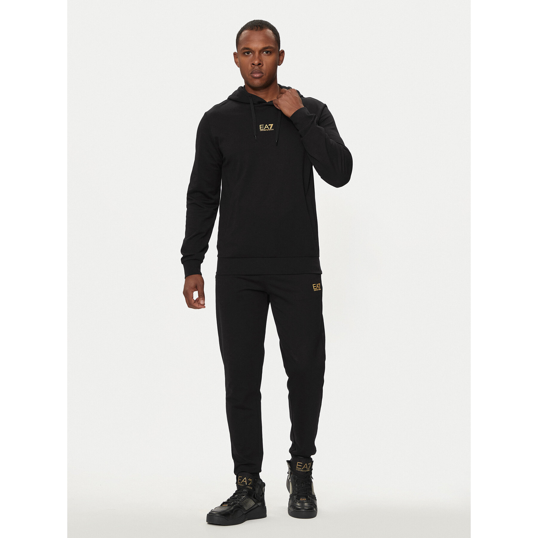 EA7 Emporio Armani Jogginganzug 8NPV64 Pjvrz 0208 Schwarz Regular Fit