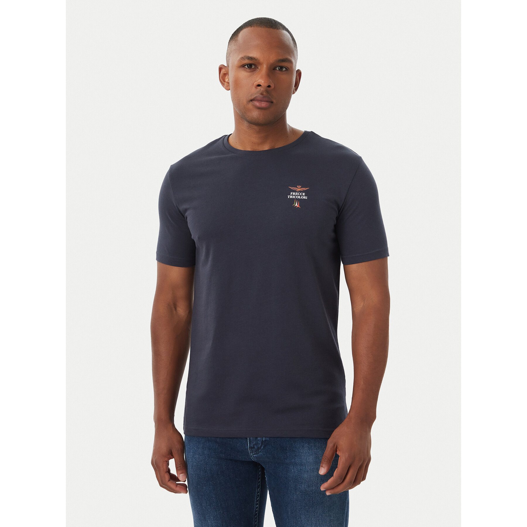 Aeronautica Militare T-shirt Girocollo AM1UTI005 Tamnoplava Regular Fit