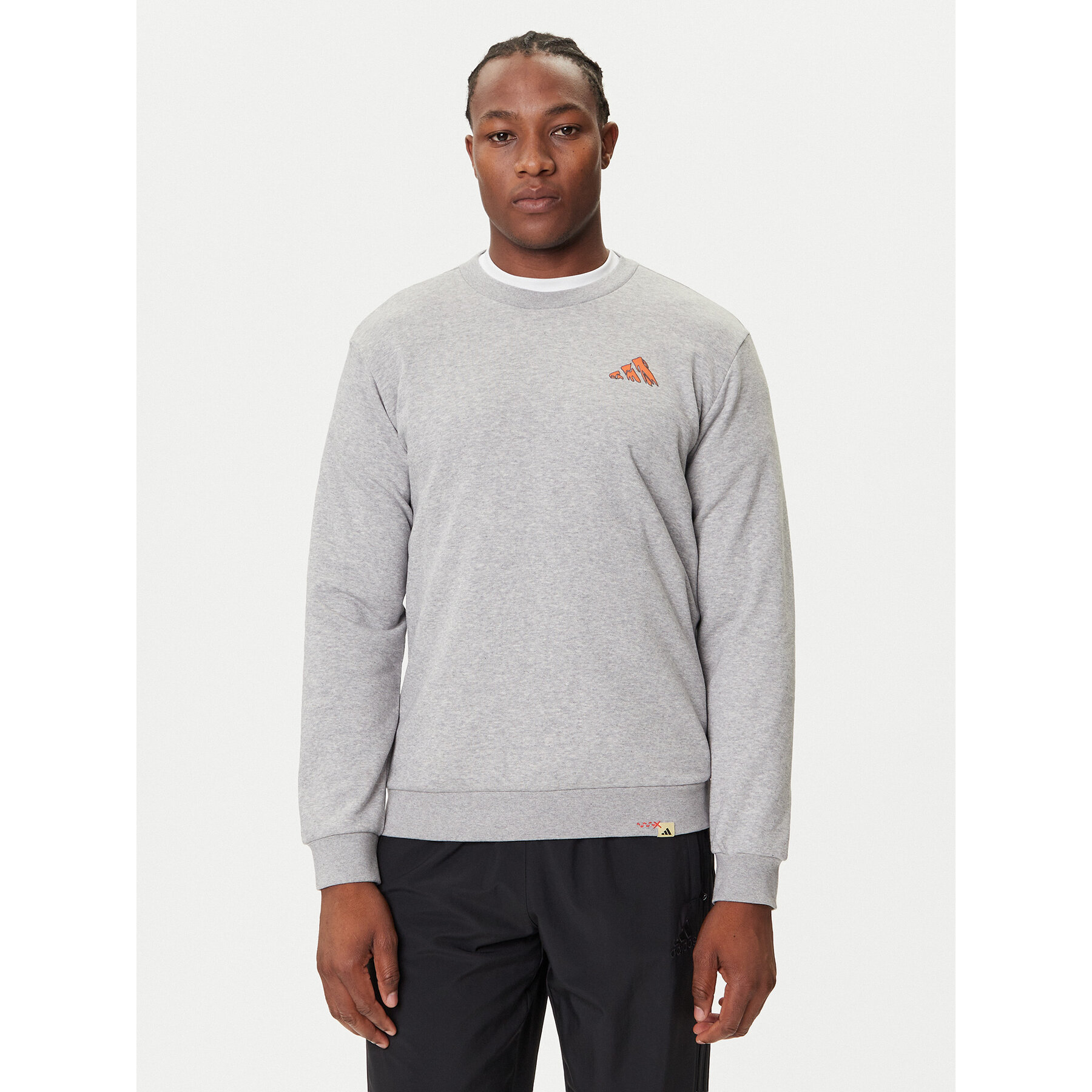 adidas Sweatshirt Doodle Hunt Hike Graphic JM6503 Grau Regular Fit