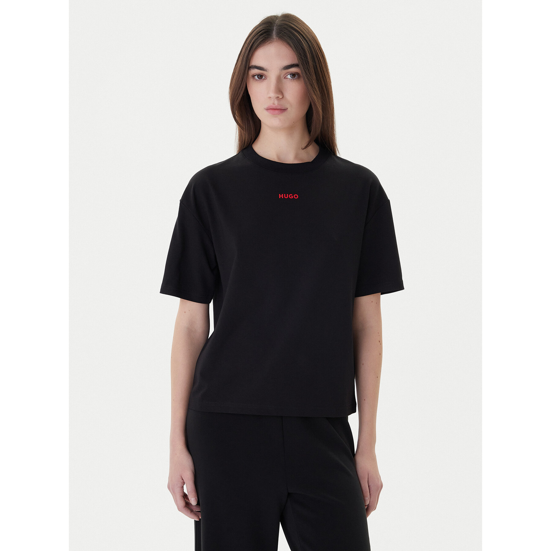 Hugo T-Shirt 50490593 Μαύρο Relaxed Fit