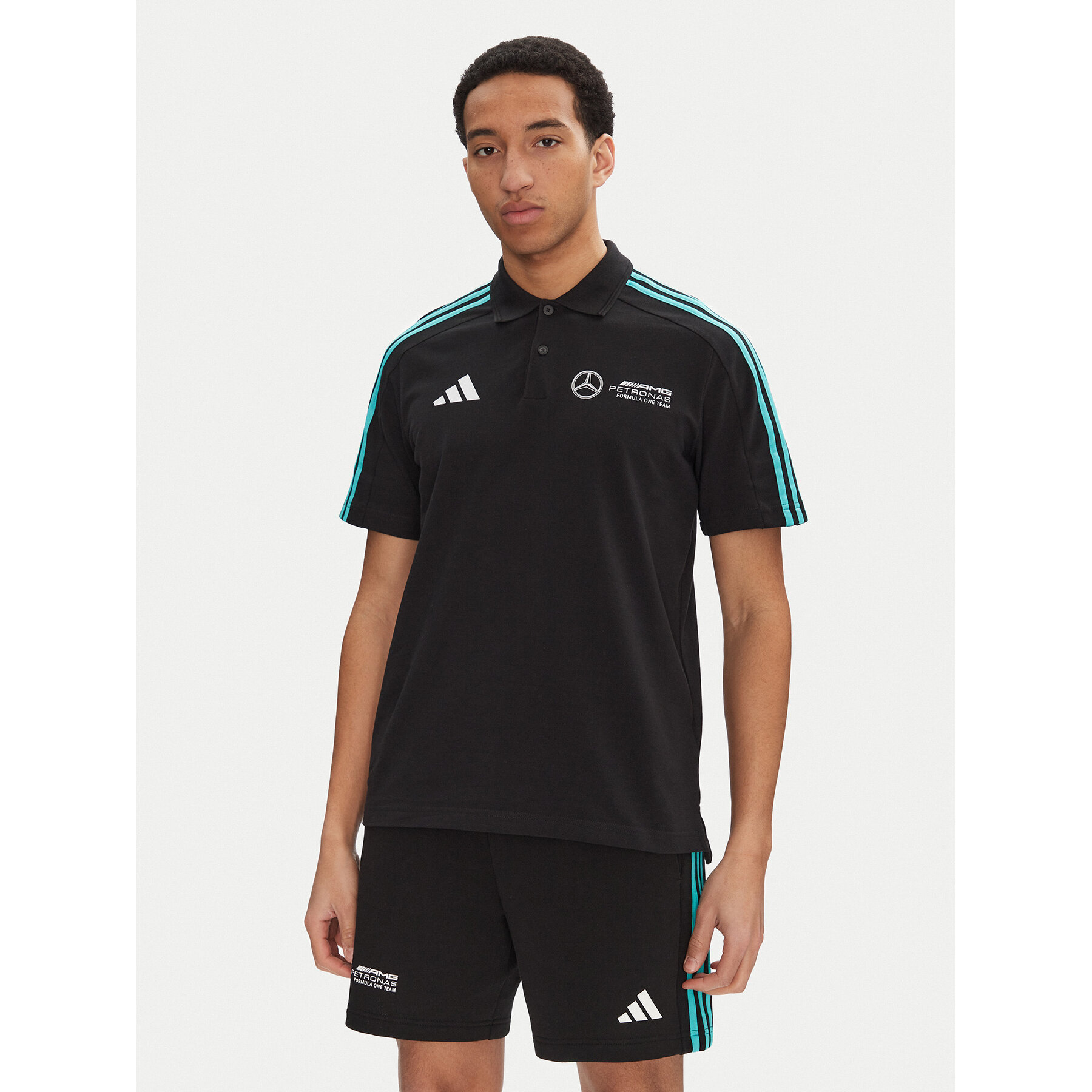 adidas Polo Mercedes - AMG Petronas Formula One Team DNA JV5430 Μαύρο Regular Fit