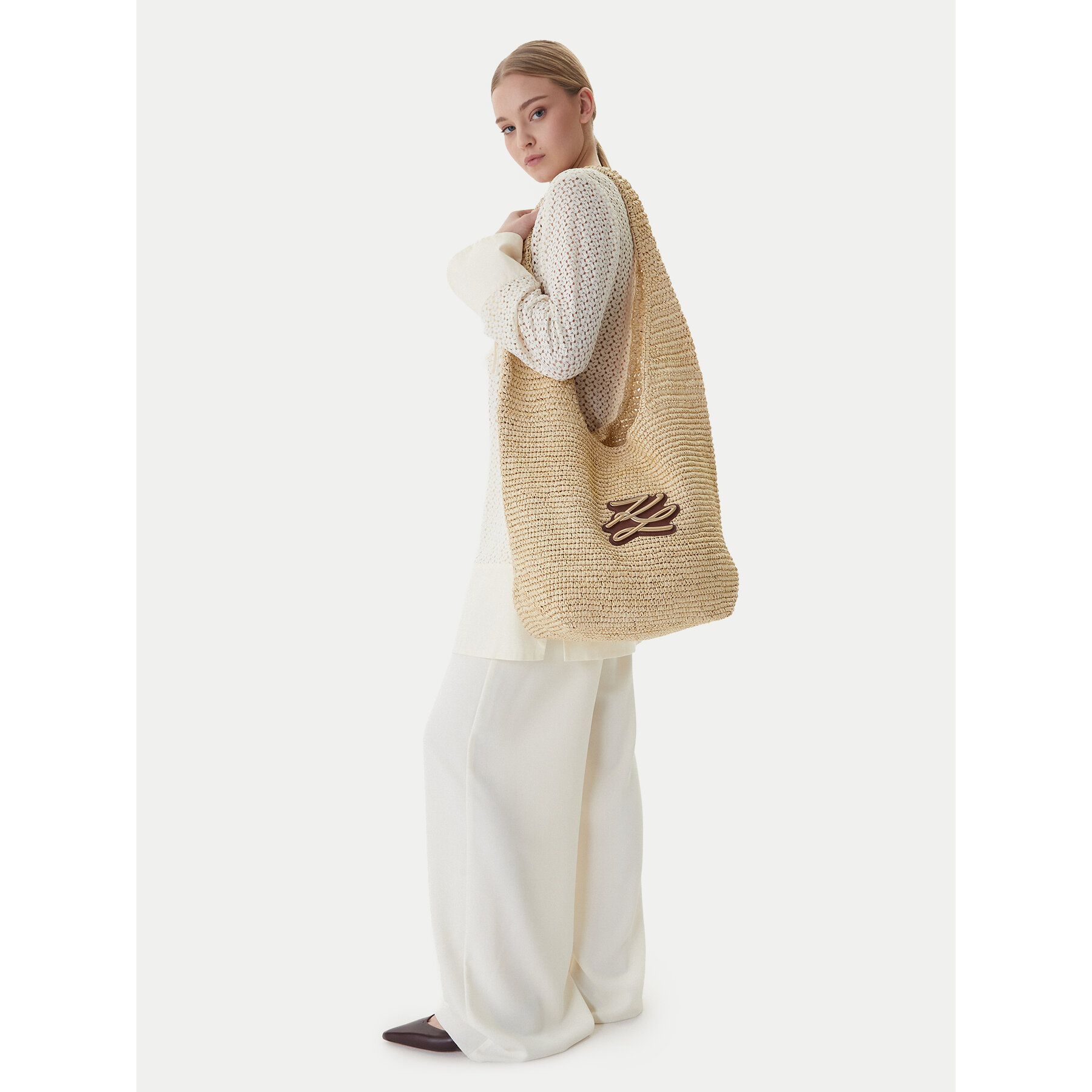 Geantă KARL LAGERFELD B1W46071 Bej