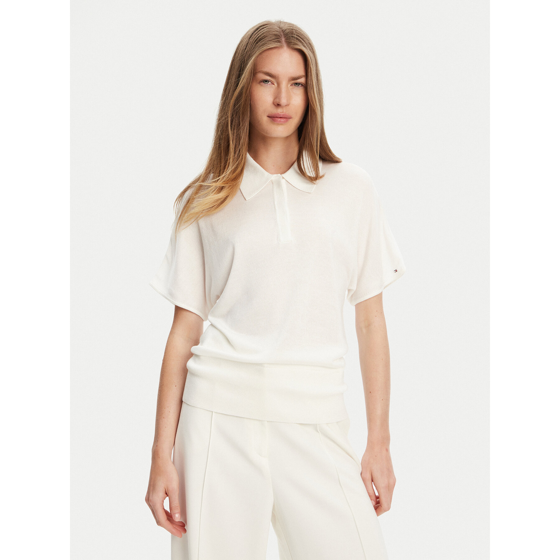 Tommy Hilfiger Poloshirt WW0WW45652 Écru Regular Fit