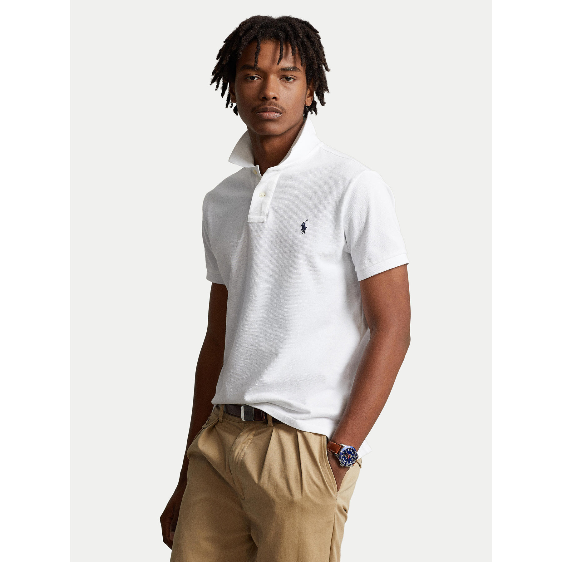 Polo Ralph Lauren Pólóing Core Replen 710666998 Fehér Custom Slim Fit