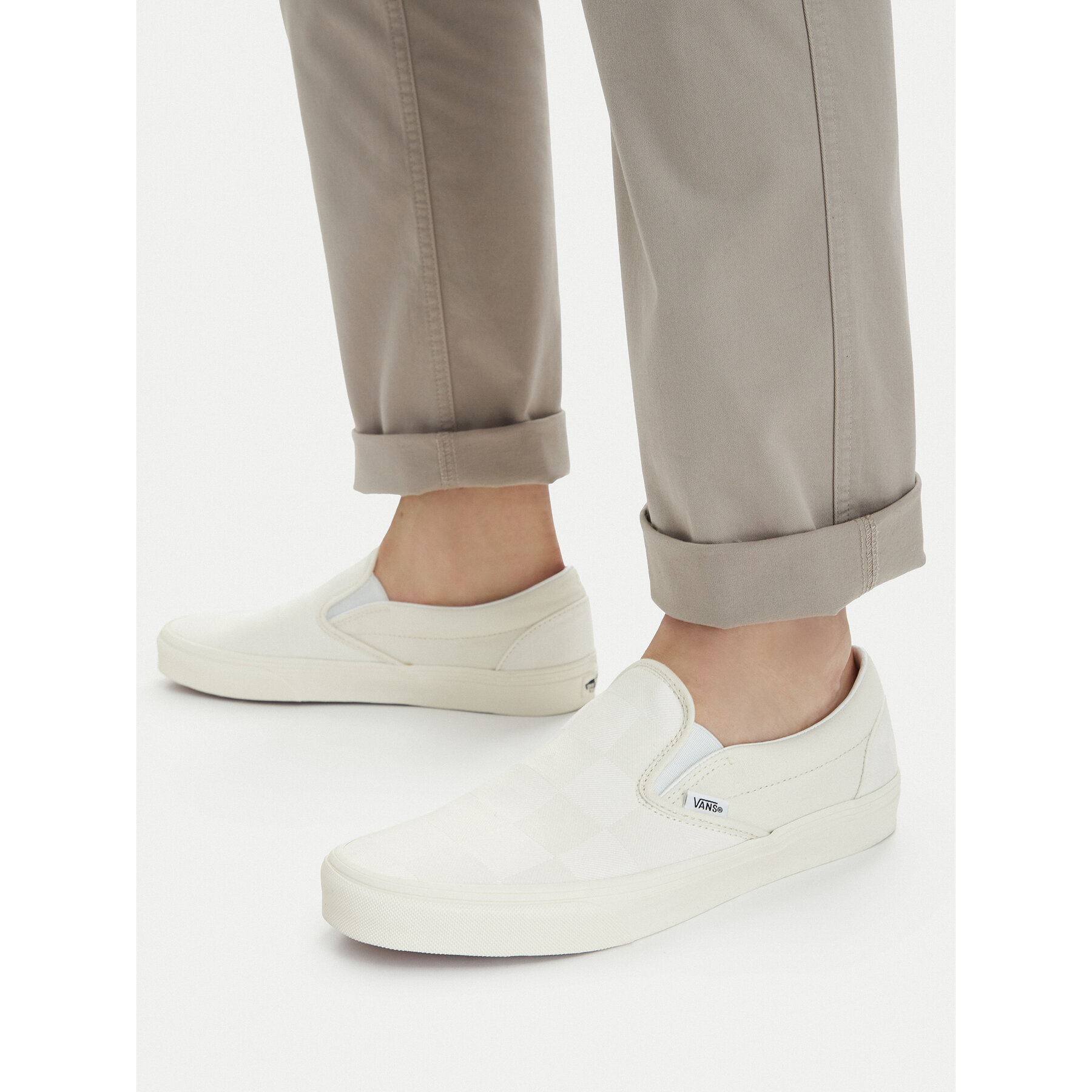 Tenis superge Vans Classic Slip-On VN000D5PCJA1 Bela