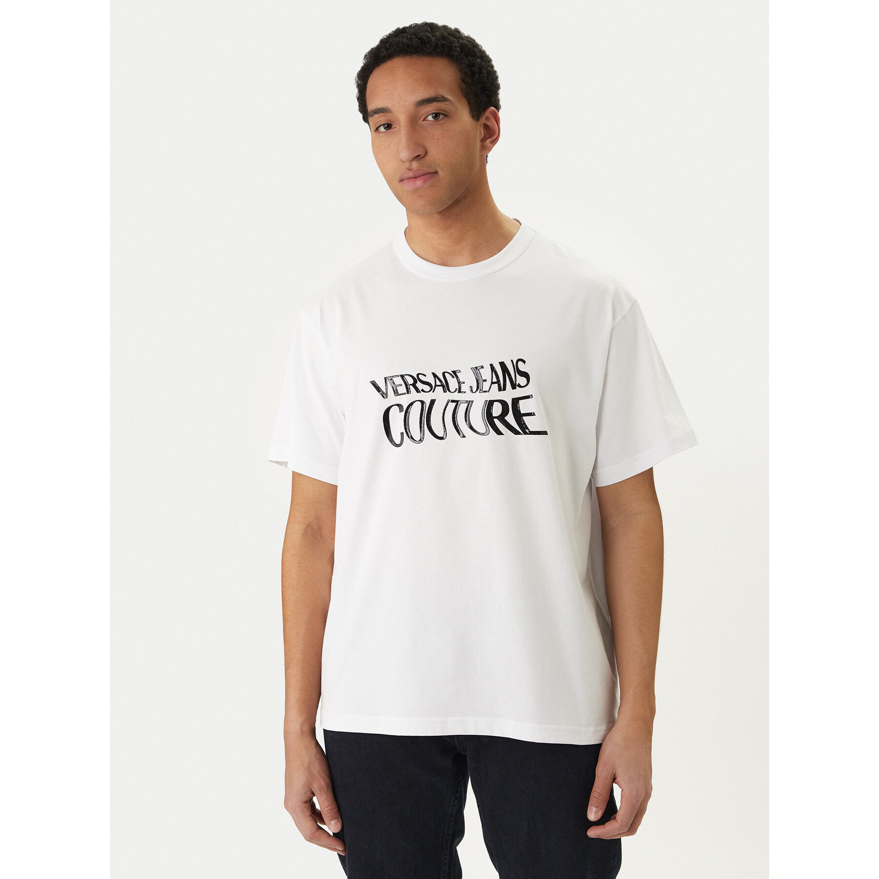 Versace Jeans Couture T-Shirt 80GAHE04 CJ00E Weiß Regular Fit