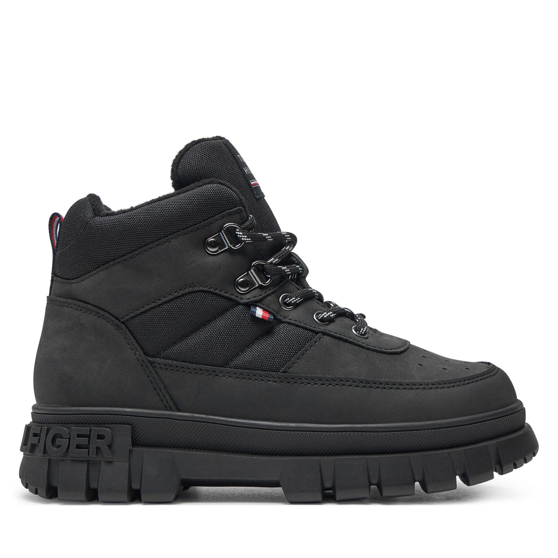 Botines planos Tommy Hilfiger Lace-Up Bootie T3X5-33707-1492 S Negro