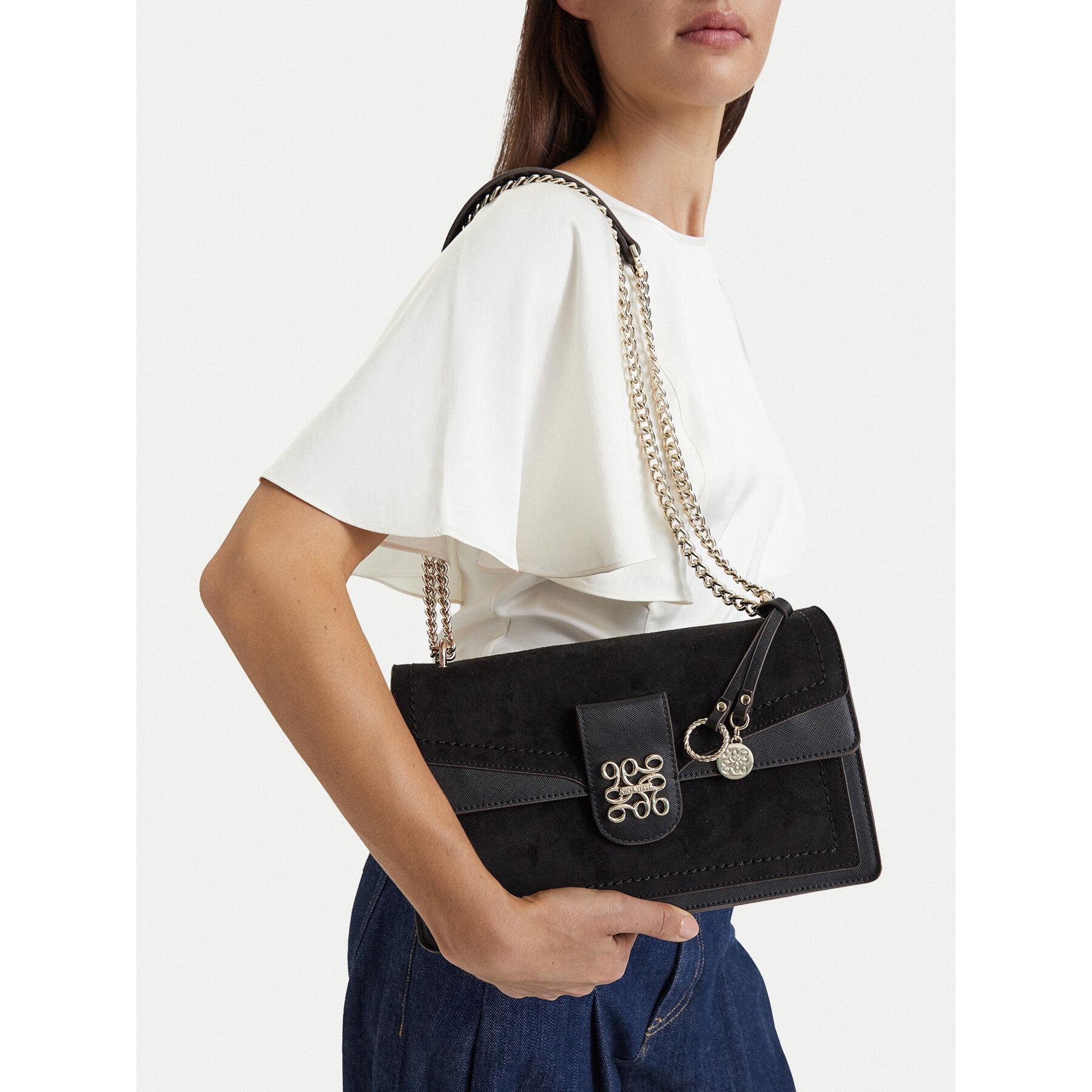 Geantă Nine West EO-ELEGANT FLOW-TK25740 Negru