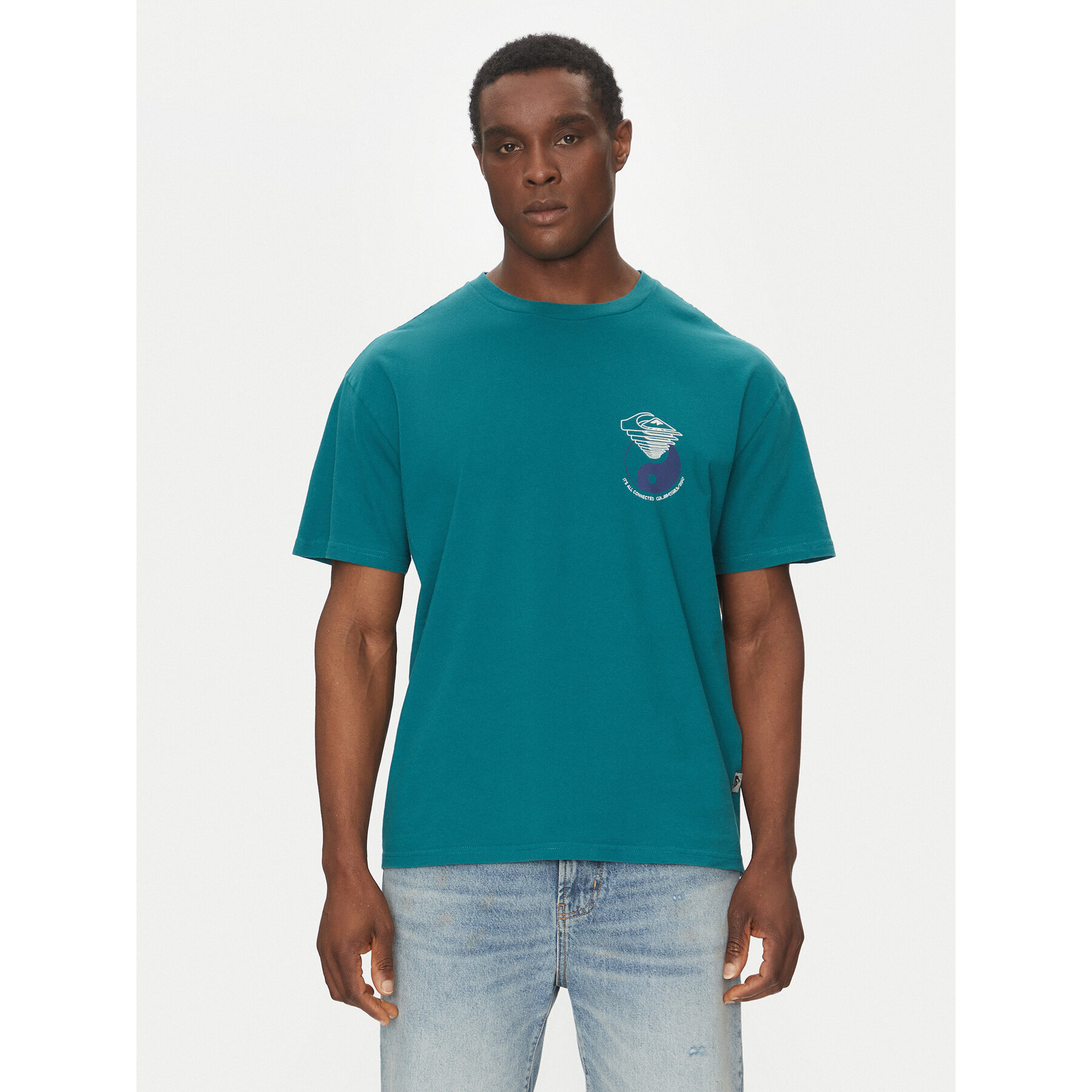 Quiksilver Póló EQYZT08033 Zöld Regular Fit