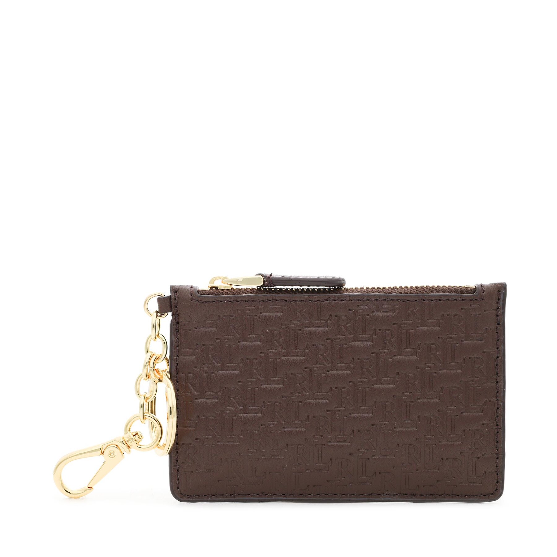 Etui pentru carduri Lauren Ralph Lauren Zip Card 432883643002 Brown 432883643002 imagine super redus 2022