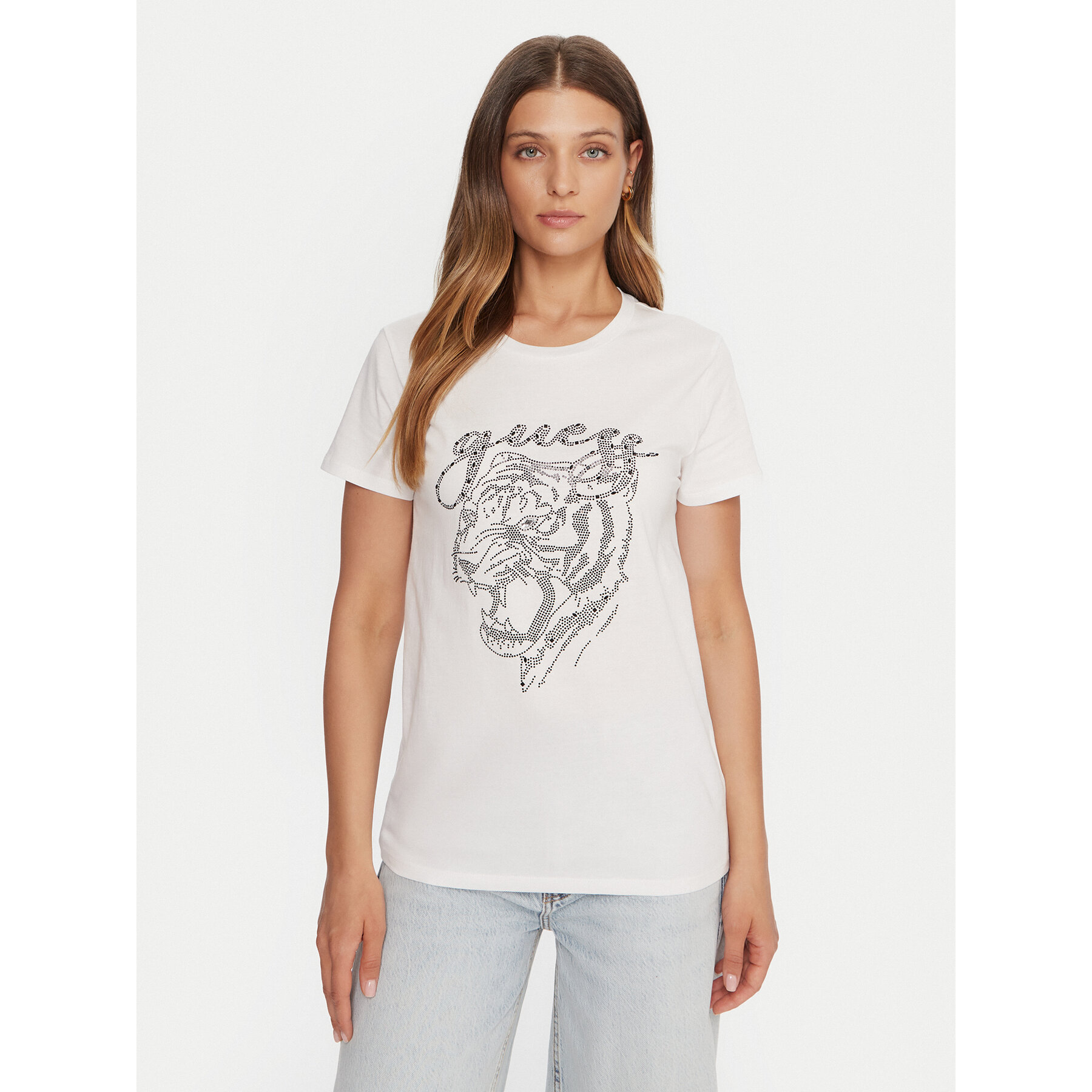 Guess T-Shirt W5BI32 K9RM1 Weiß Relaxed Fit