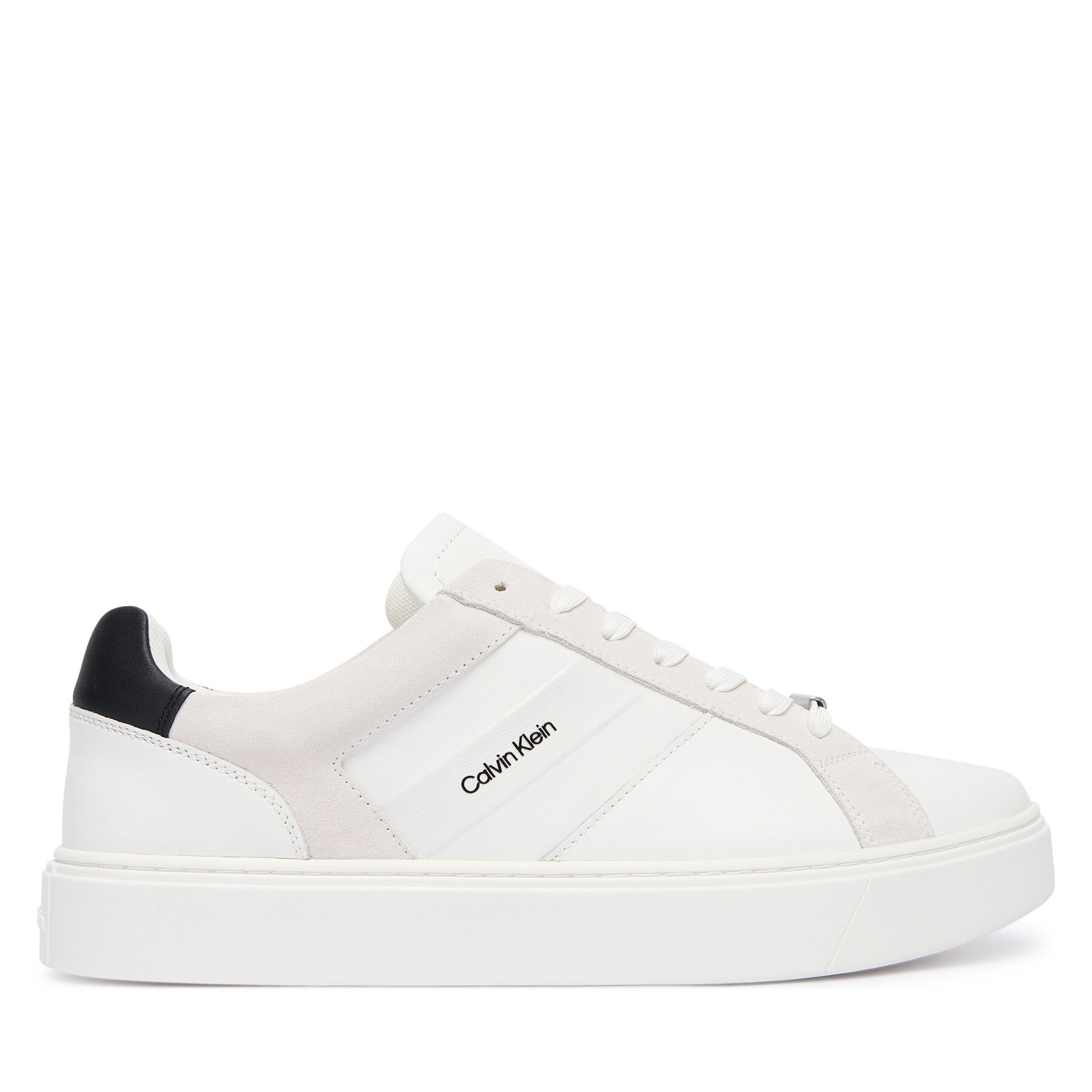 Sneakersy Calvin Klein Classic Cupsole Laceup Tape Lth YM0YM01430 Biela
