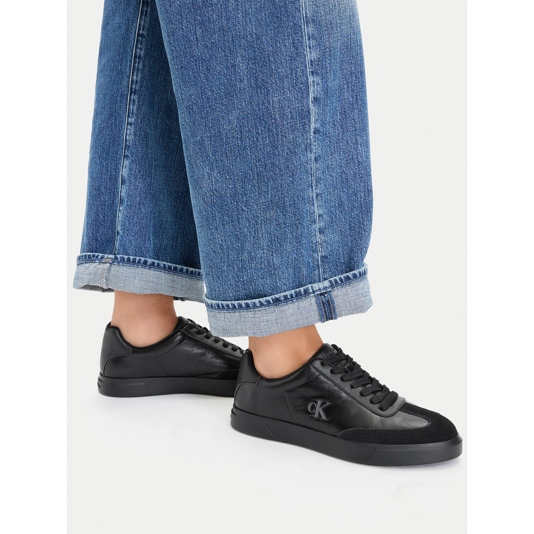 Αθλητικά Calvin Klein Low Pro Cups Wingt Text Lth Sue HW0HW03226 Μαύρο